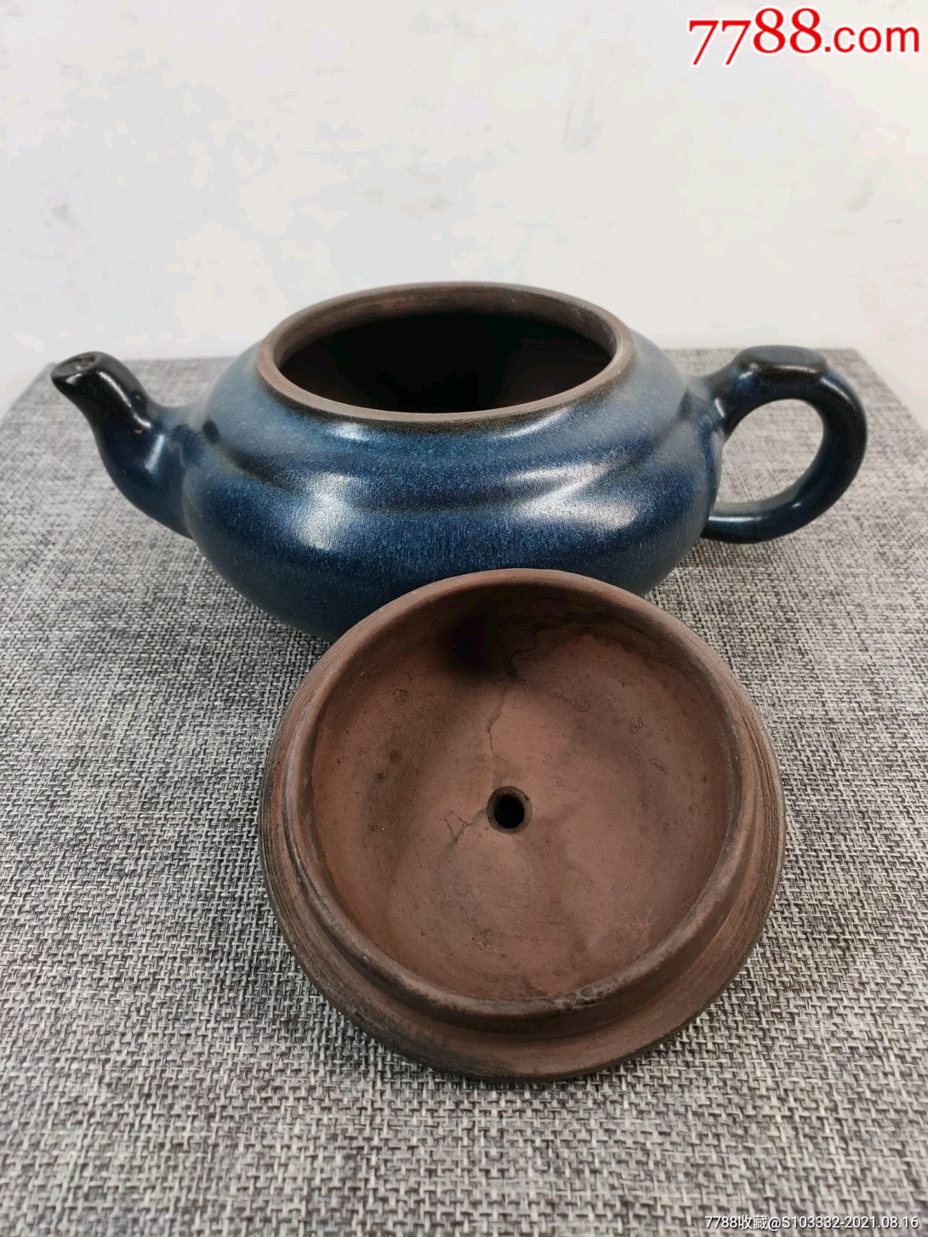 乾隆五十八年葛明祥制炉钧釉老紫砂壶一把包浆醇厚保存完整收藏的佳品