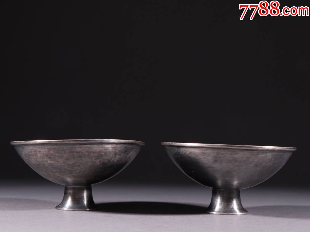纯银高脚酒杯一对_价格13000元_第1张_7788收藏__收藏热线