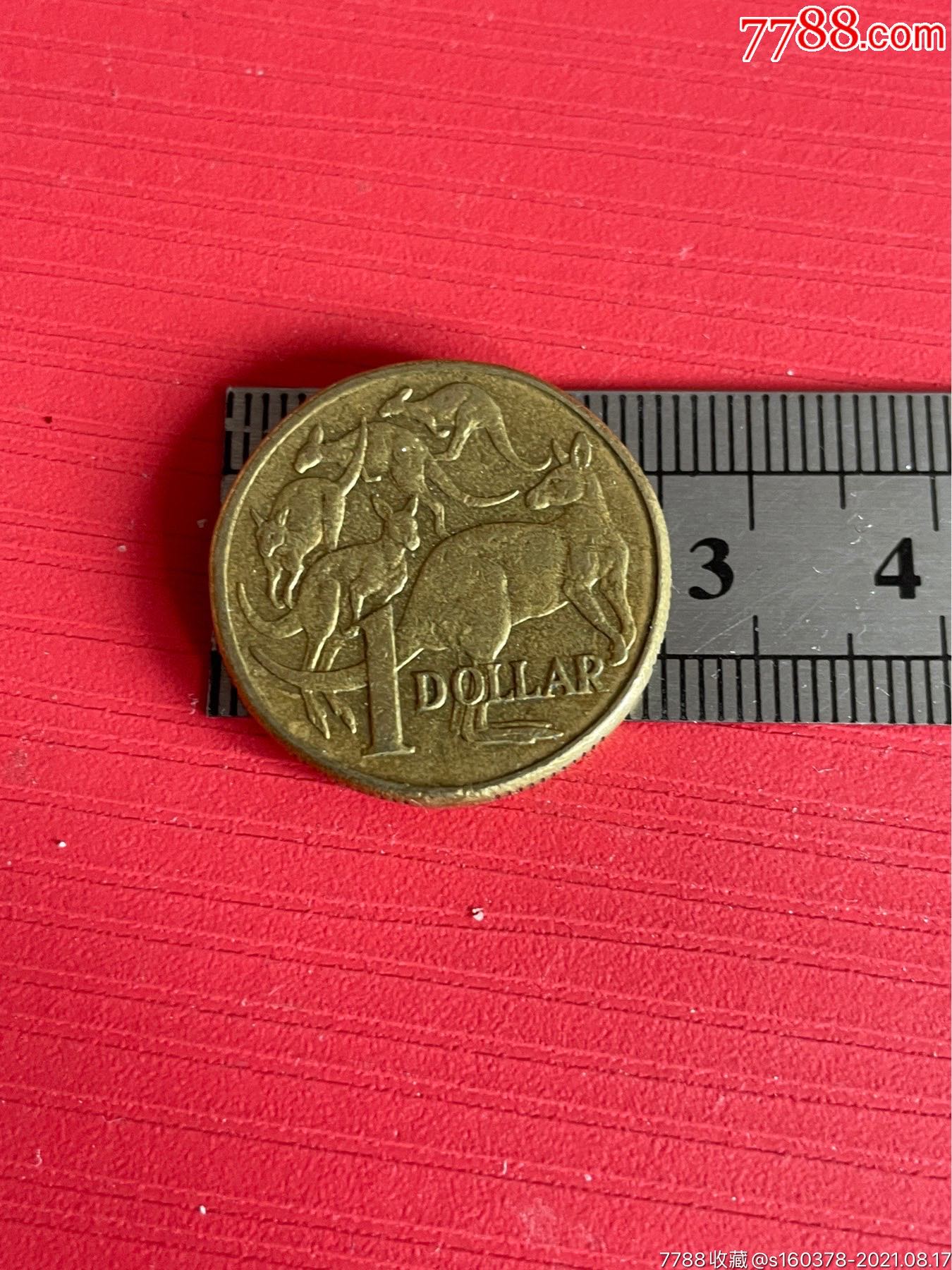 澳大利亚硬币1元铜币袋鼠2000年版老年伊丽莎白女王外国硬币