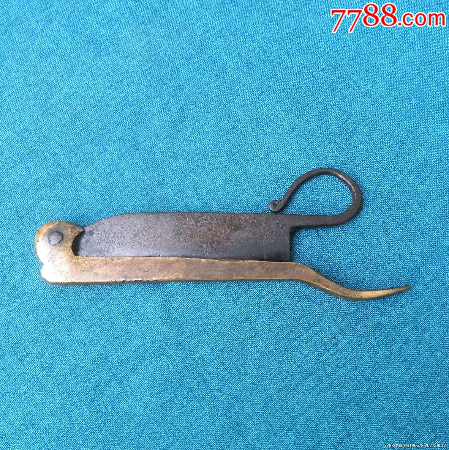 槟榔刀,小药铡,药刀,,铜柄.