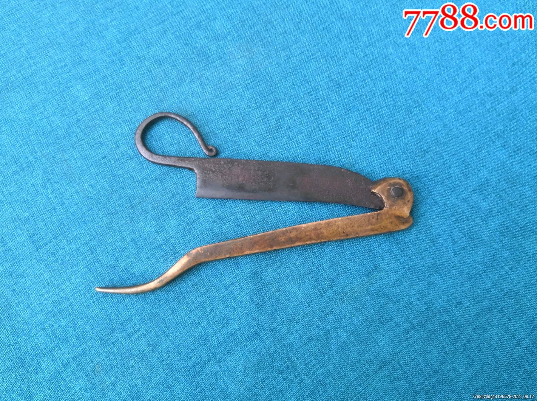 槟榔刀,小药铡,药刀,,铜柄.