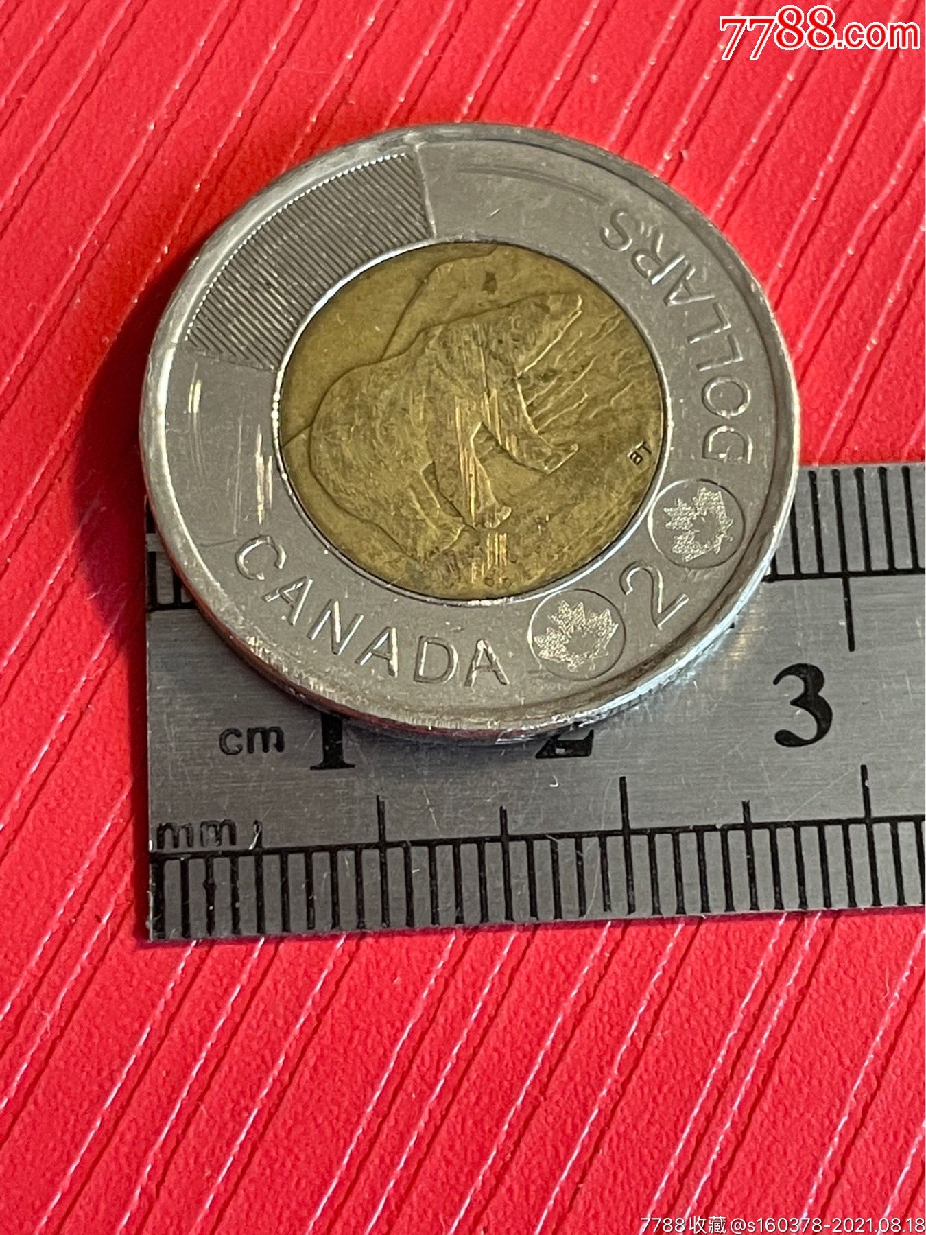 加拿大硬币2012年2元28mm外国硬币钱币外币收藏