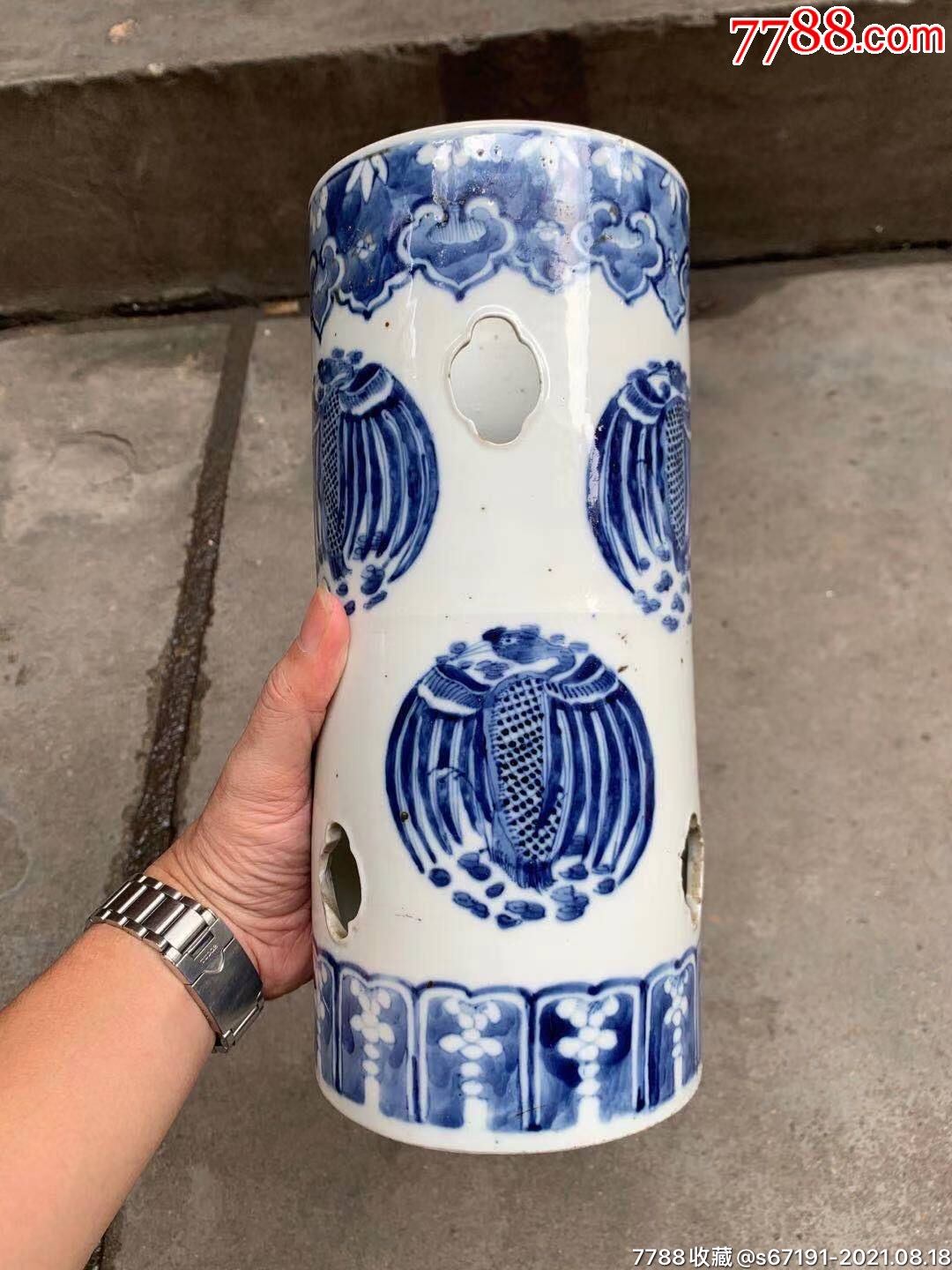 清代古玩古董瓷器青花笔筒_价格5500元_第1张_7788收藏__收藏热线