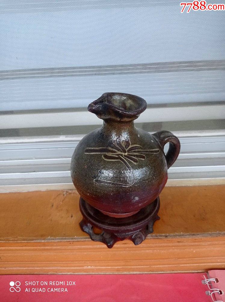 全品花卉陶酒壶