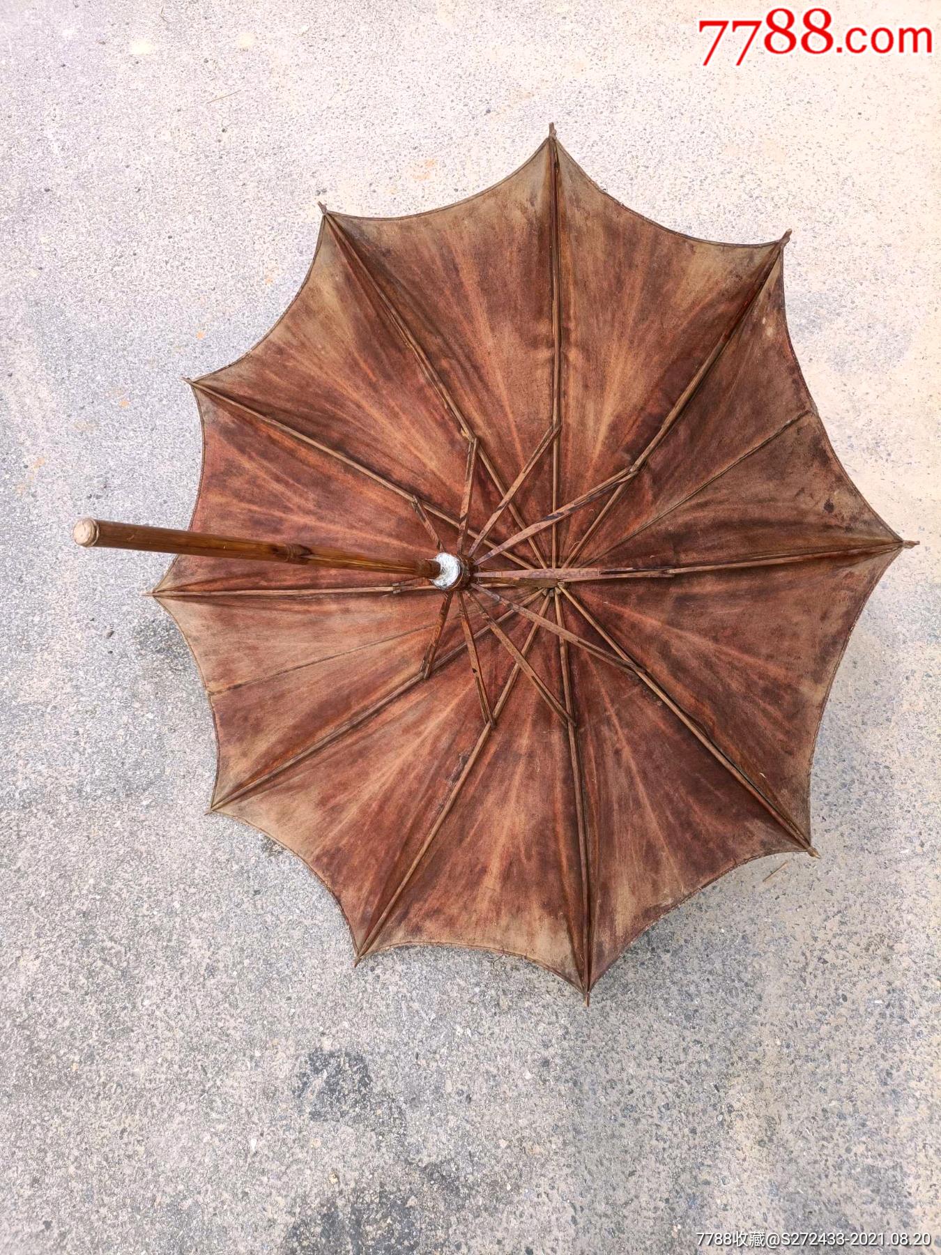乡下收文革时期用的油布伞一个完整包老品相如图
