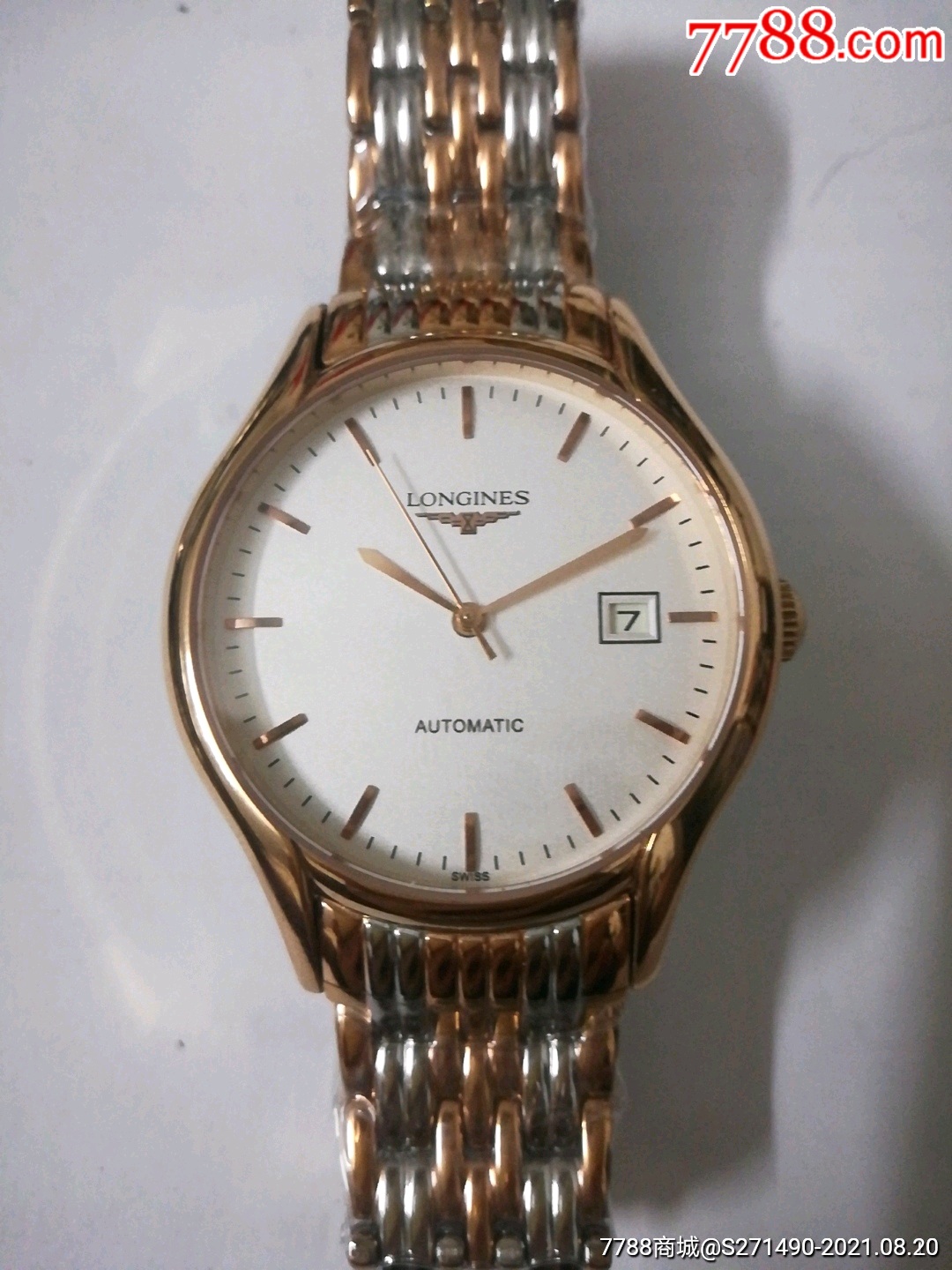 全新自动男表浪琴,进口精磨机芯,走得准.