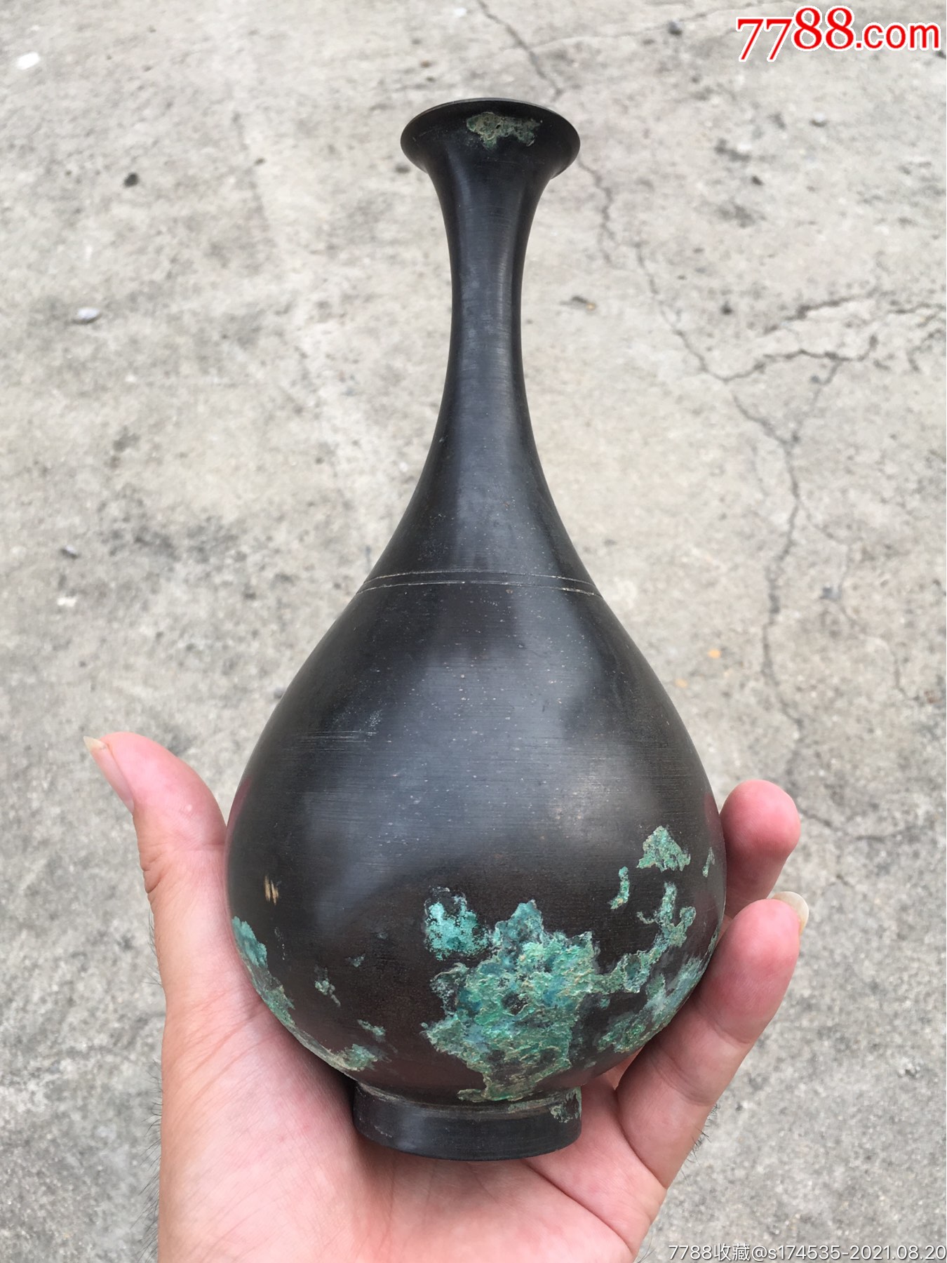 晚唐黑漆古～铜净瓶-铜壶/铜瓶-7788商城__七七八八商品交易平台(7788