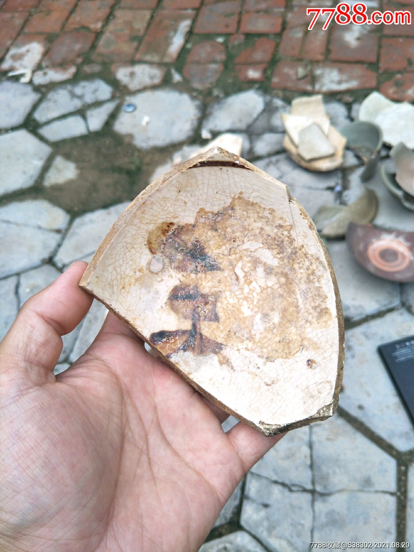 残片王字纹碗残片临清运河古玩店万枚瓷片标本馆_瓷片_第1张_7788瓷器