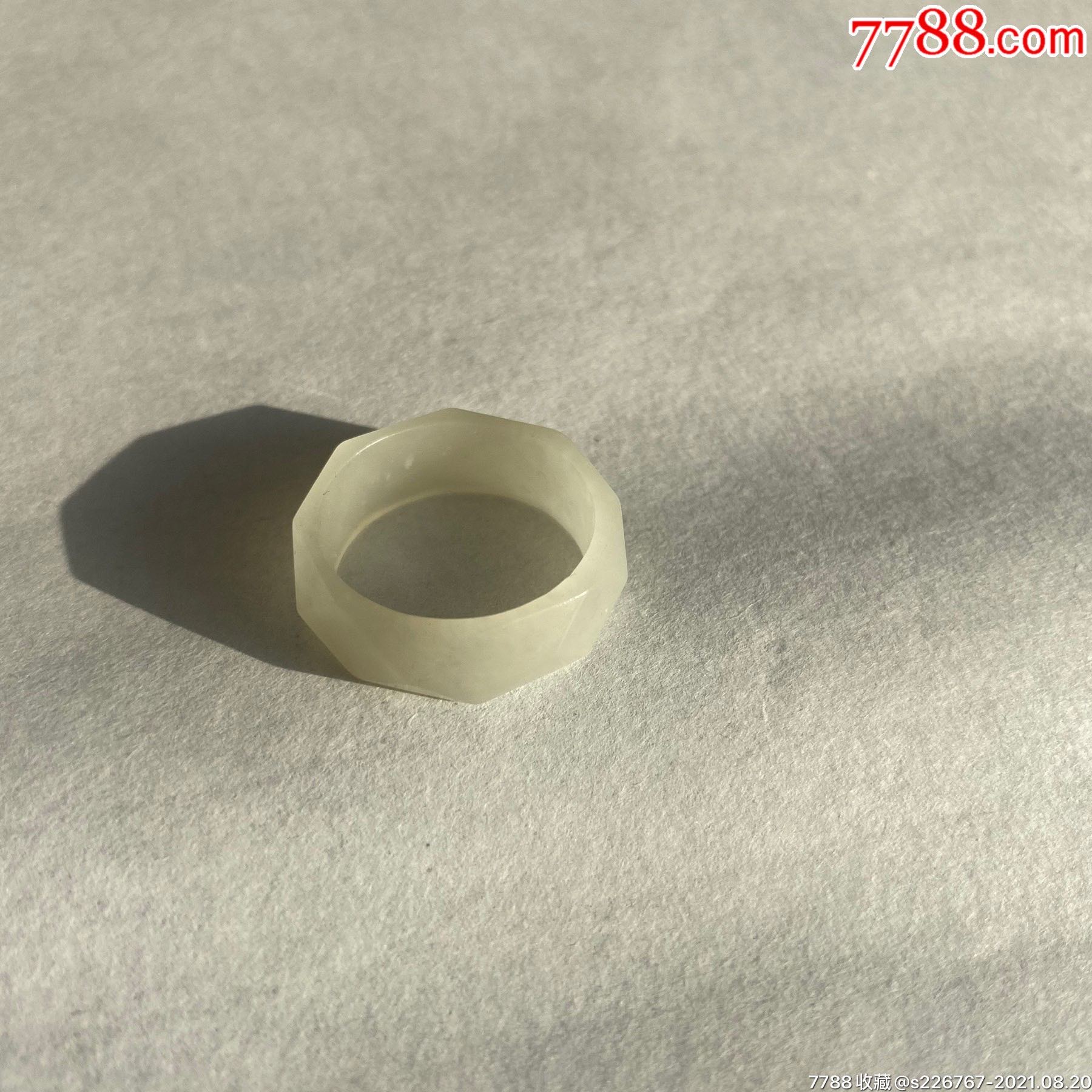 老和田玉指环戒指