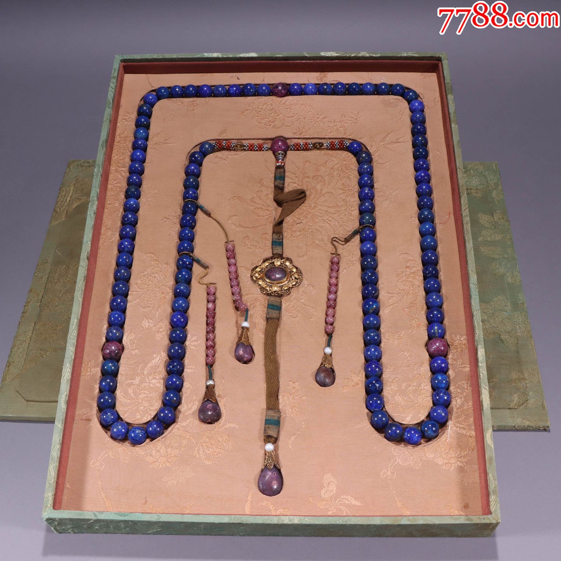 青金石朝珠一盘