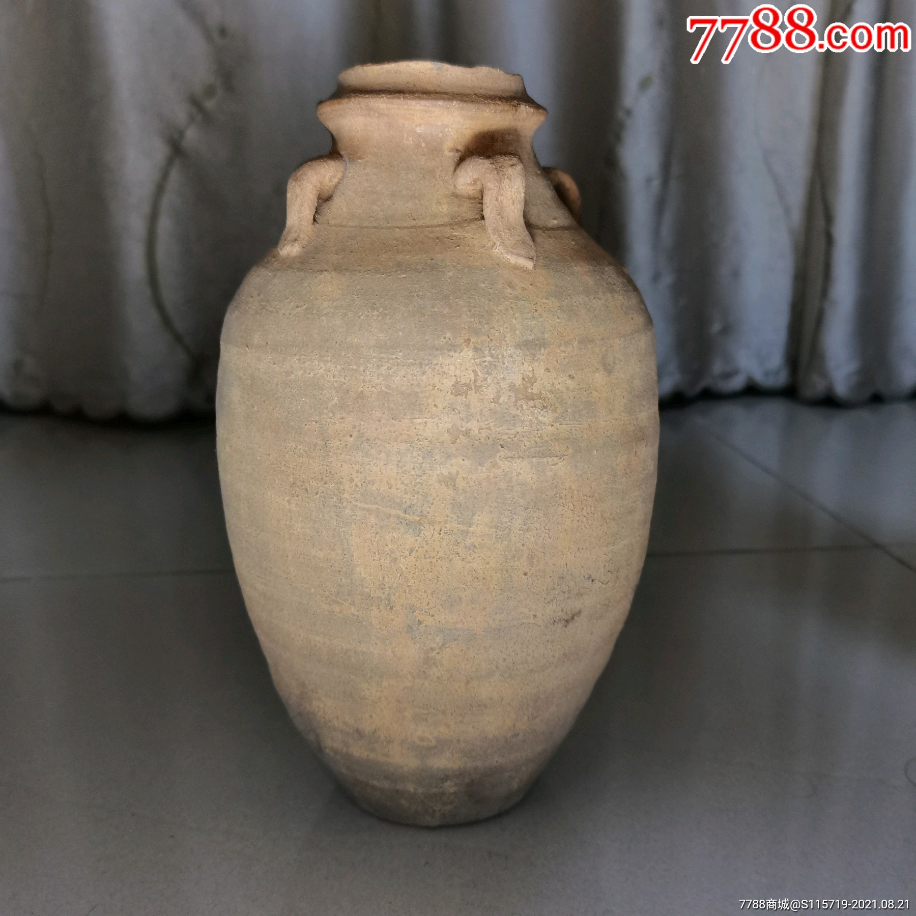 宋韩瓶酒具宣州窑四系橄榄瓶花插花瓶花器文玩杂项