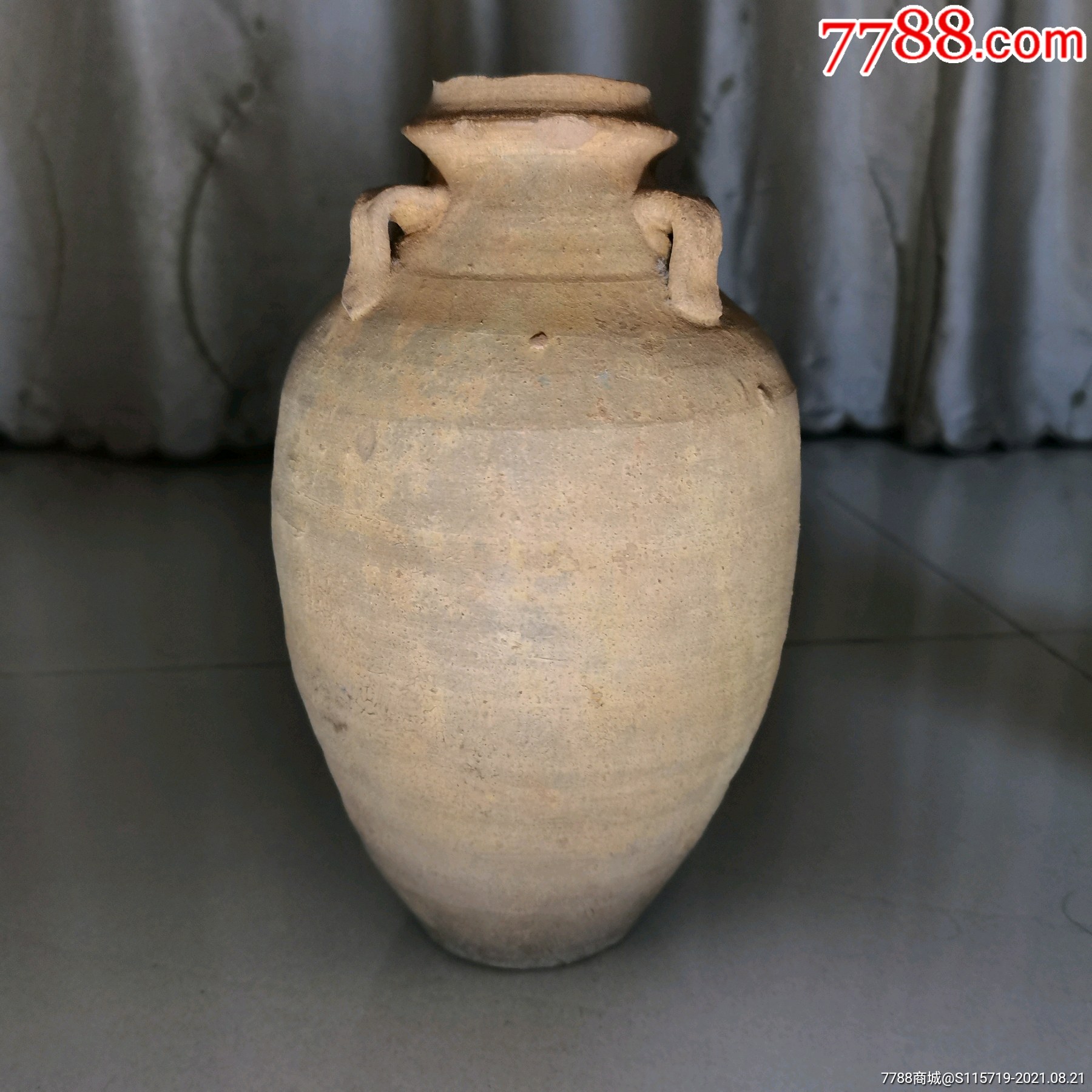 宋韩瓶酒具宣州窑四系橄榄瓶花插花瓶花器文玩杂项