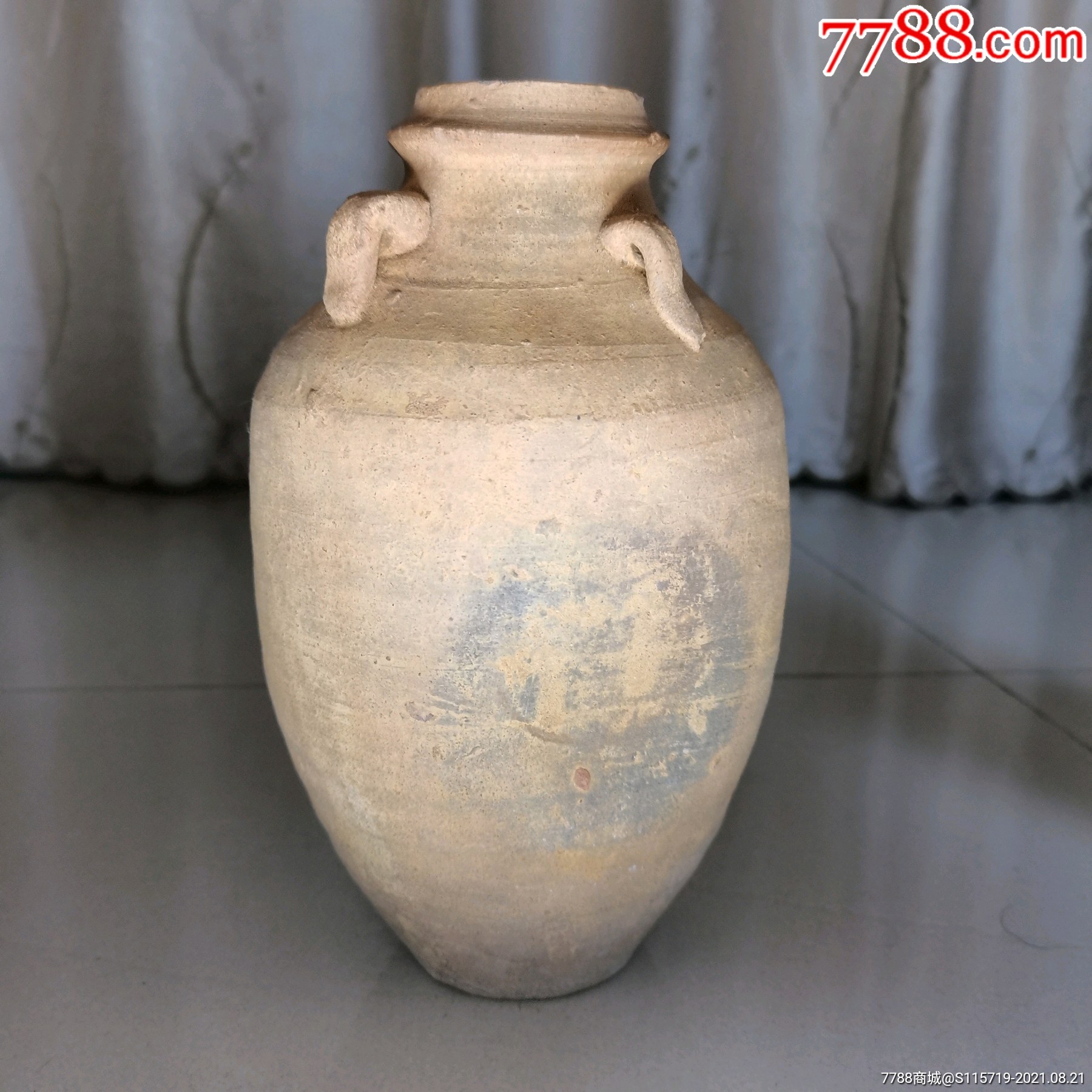 宋韩瓶酒具宣州窑四系橄榄瓶花插花瓶花器文玩杂项