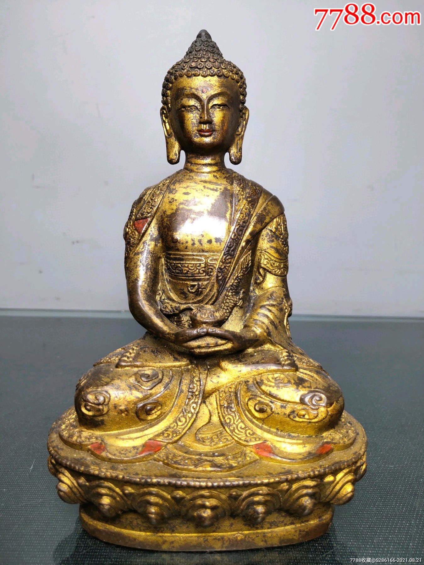 铜释迦牟尼佛一尊,不议价_铜像/铜佛像_第1张_7788小人书