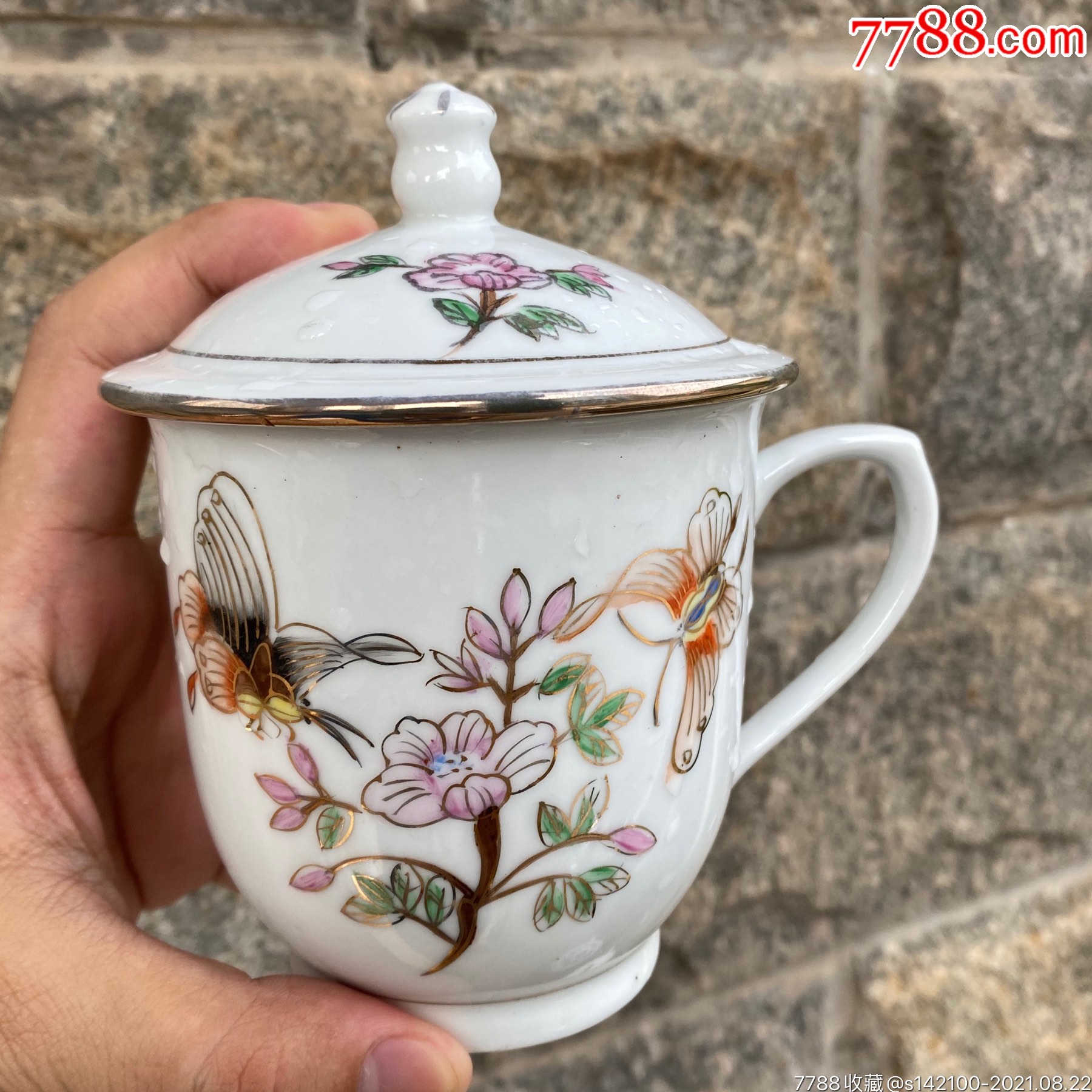 景德镇老瓷器文革时期茶杯三只打包包老保真