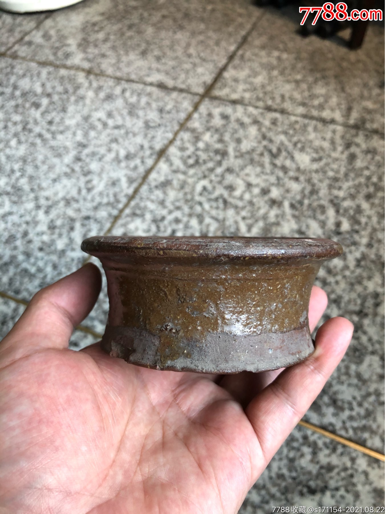 荣昌窑紫砂挂釉麻碗