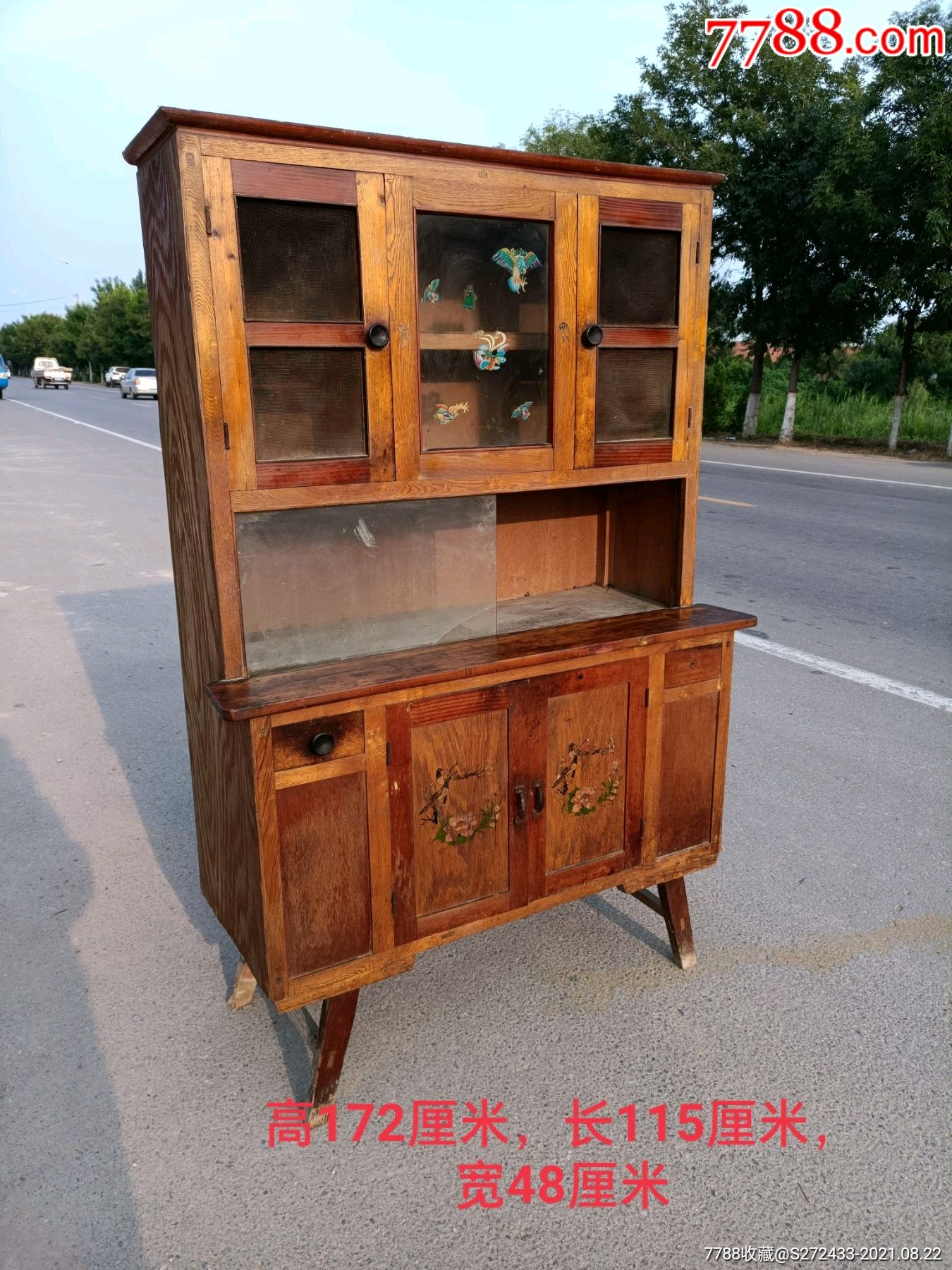 乡下收的70-80年代的书架一个完整包老_其他木艺家具_第2张_7788核雕