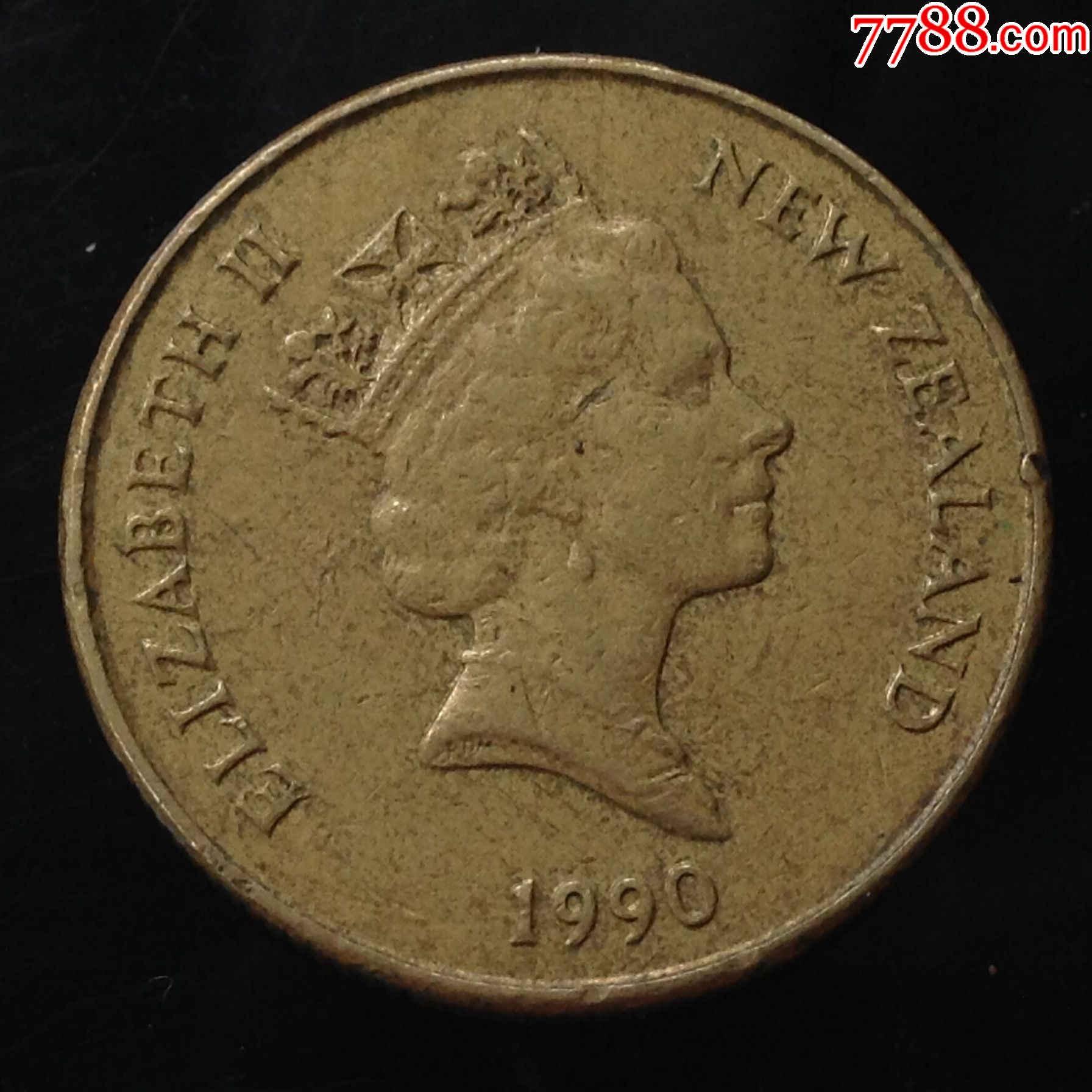 tb新西兰1990年1元铜币几维鸟23mm间齿