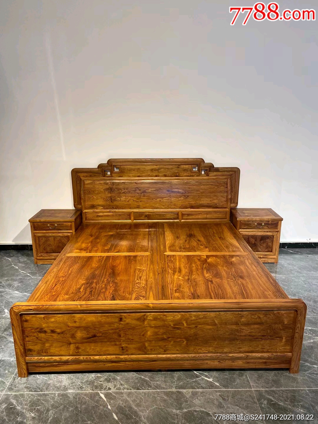海南黄花梨现代床,老料新作-价格:120000元-se82174198-木床/木榻