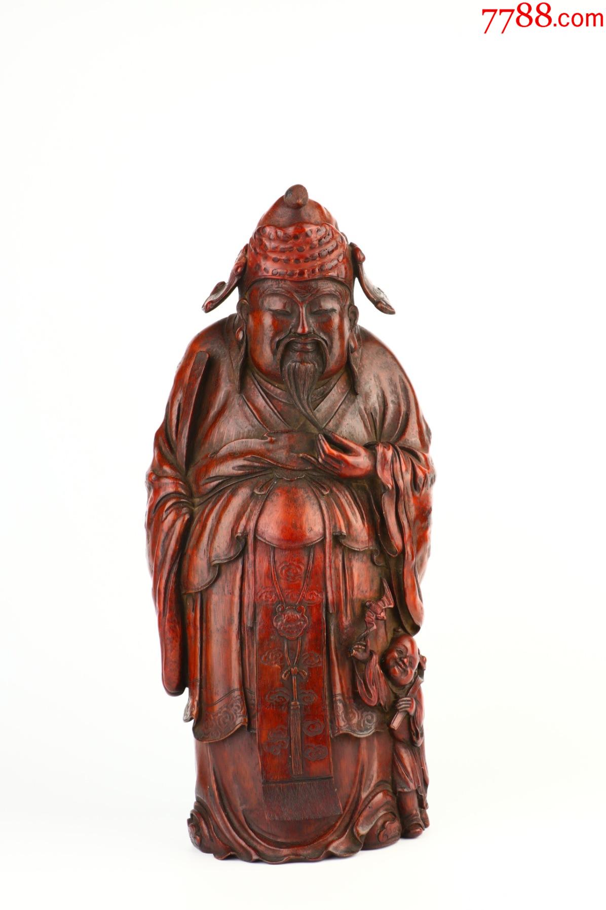 旧藏竹雕人物摆件