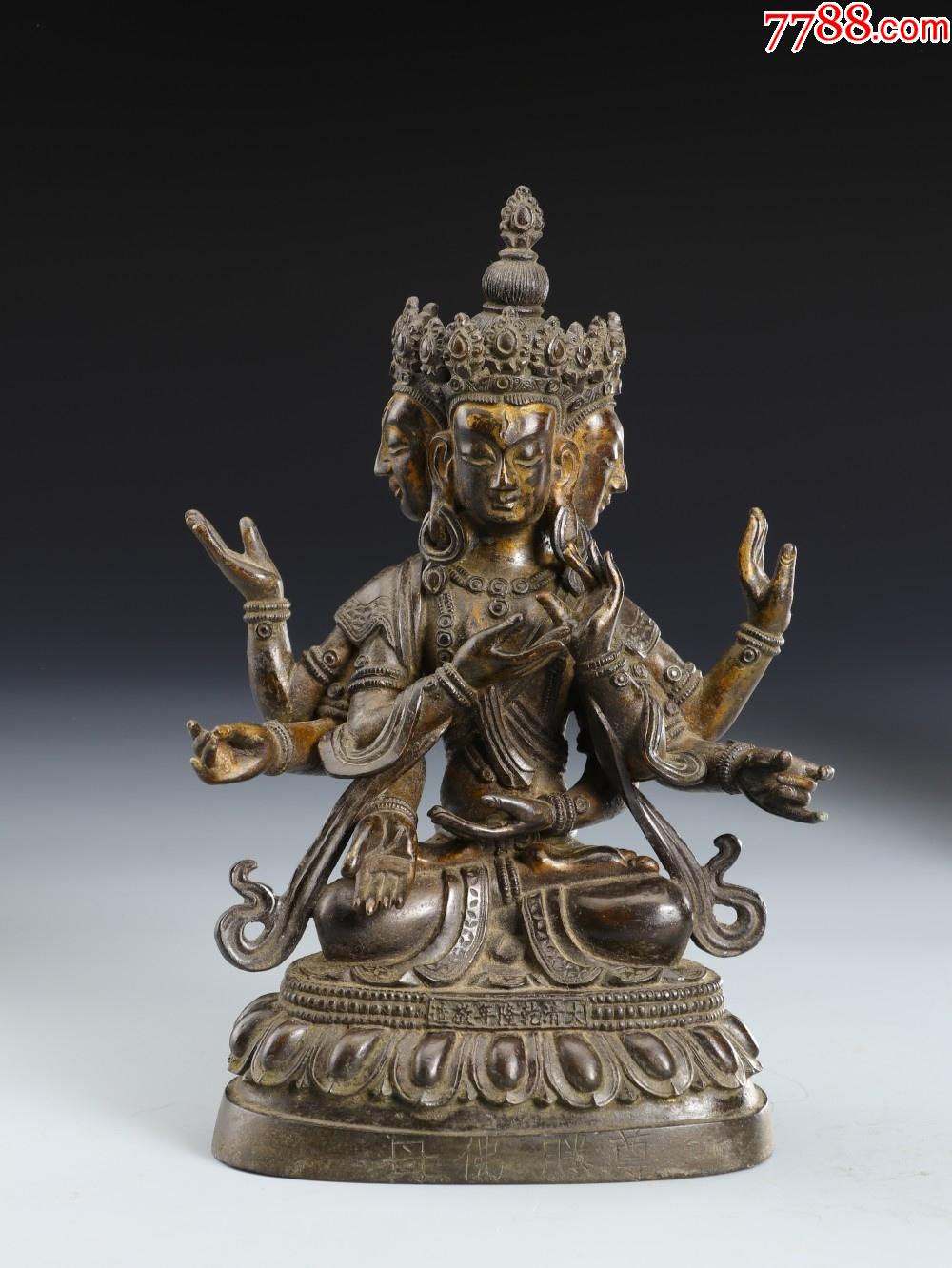 清铜漆金尊胜佛母坐像