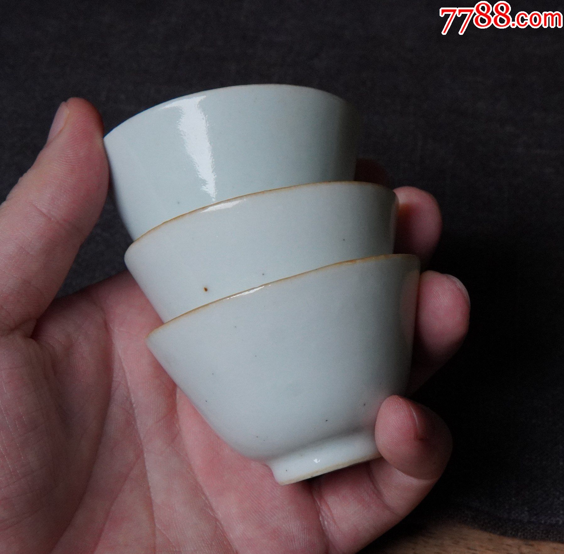 晚清白釉茶杯茶器品茗杯-价格:800元-se82196461-单色白瓷-零售-7788
