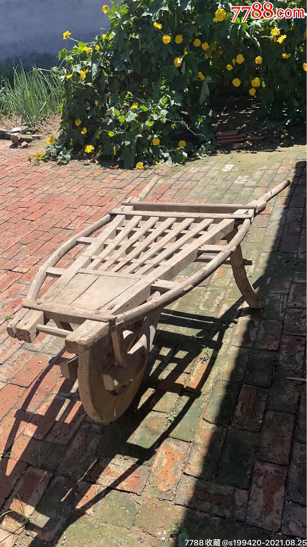 清代榆木独轮车原装原套无改装无修理古朴典雅展馆装修装饰品