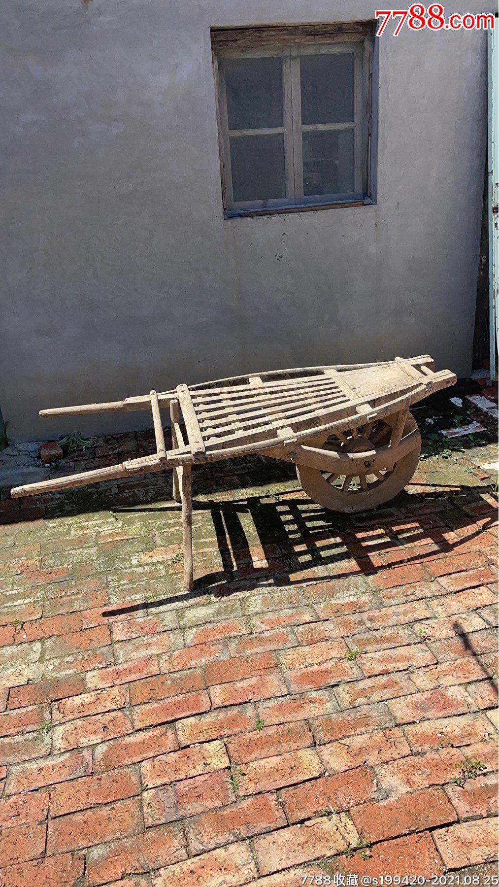 清代榆木独轮车原装原套无改装无修理古朴典雅展馆装修装饰品