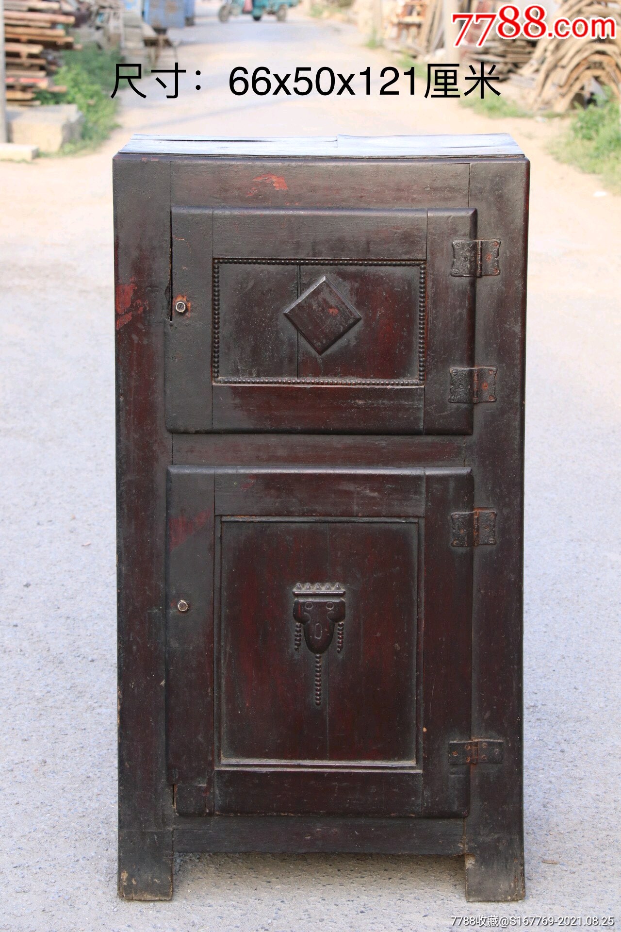 民国木头老冰箱柚木材质