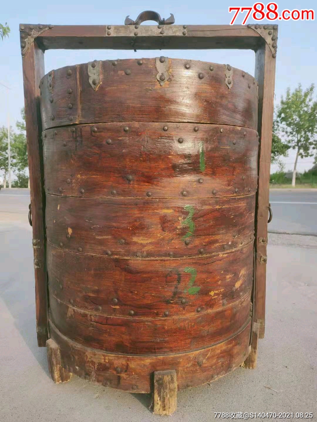 清代楠木提盒食盒