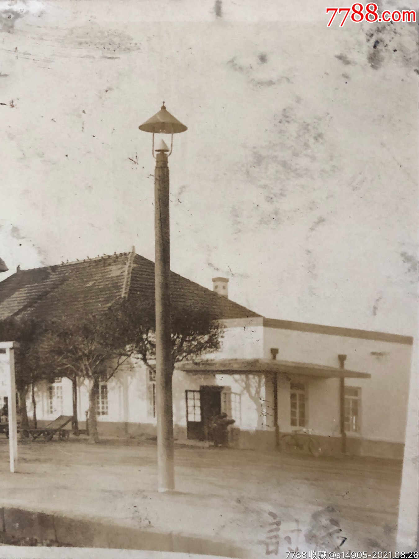 民国抗战时期吉林四平双辽郑家屯火车站(双辽火车站)原版老照片