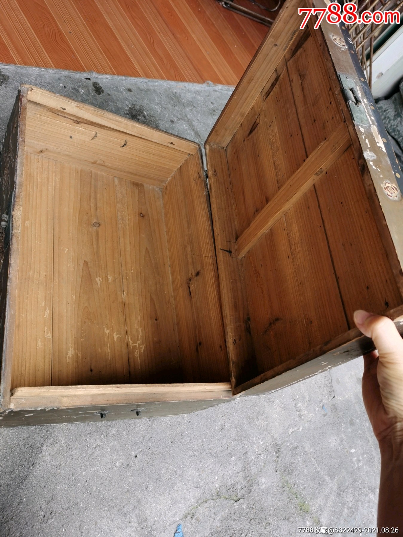 清代民国大漆鎏金精致老木箱收纳箱百宝箱杂件物箱