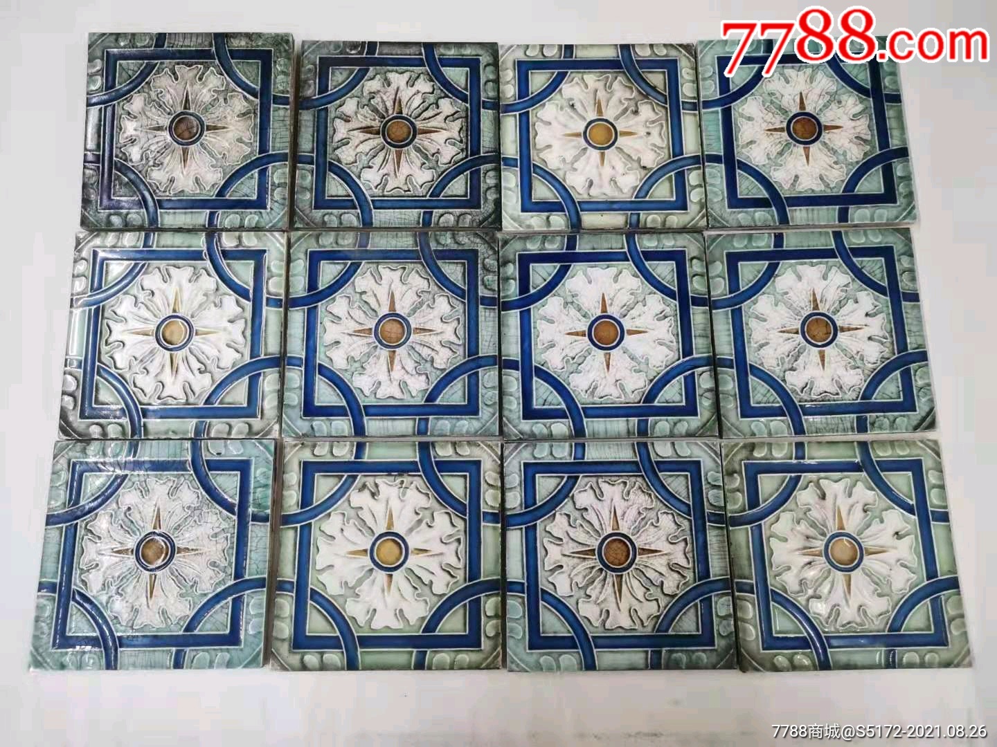 民国瓷砖12块