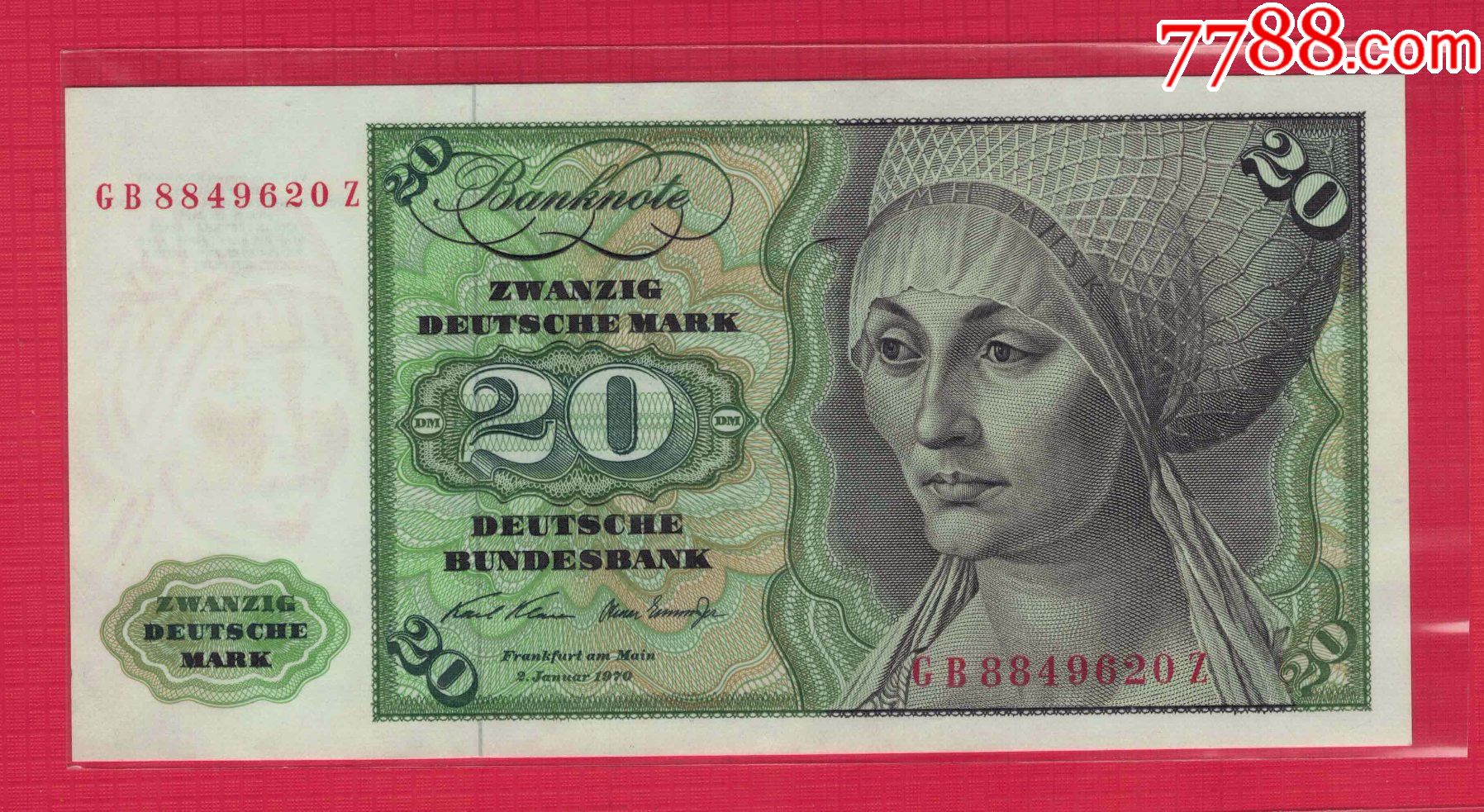 德国160联邦德国160西德1970年20马克p32a实图un