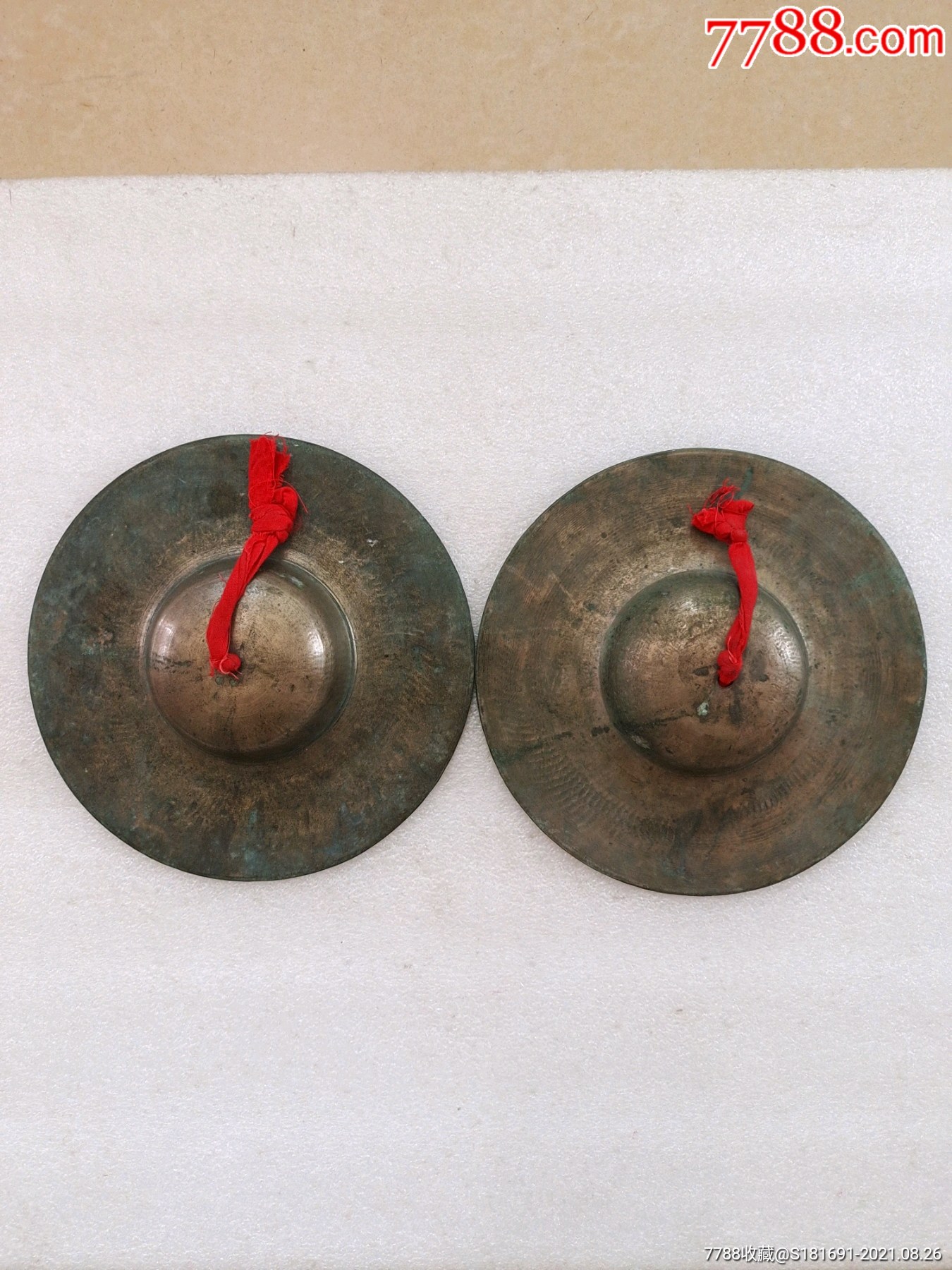 解放前后的一副黄铜小铜镲