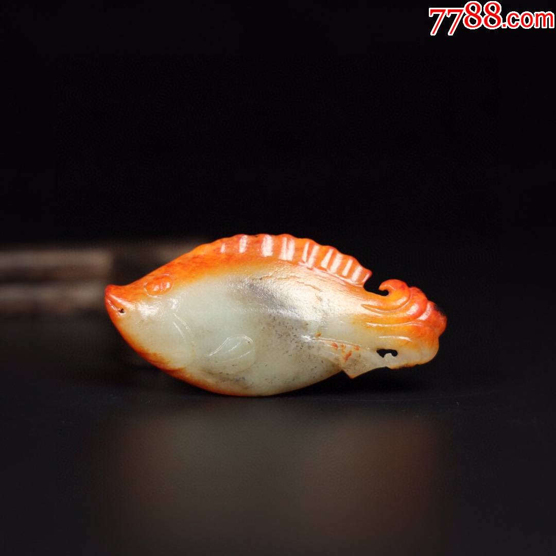 和田玉鱼手把件a23s7f