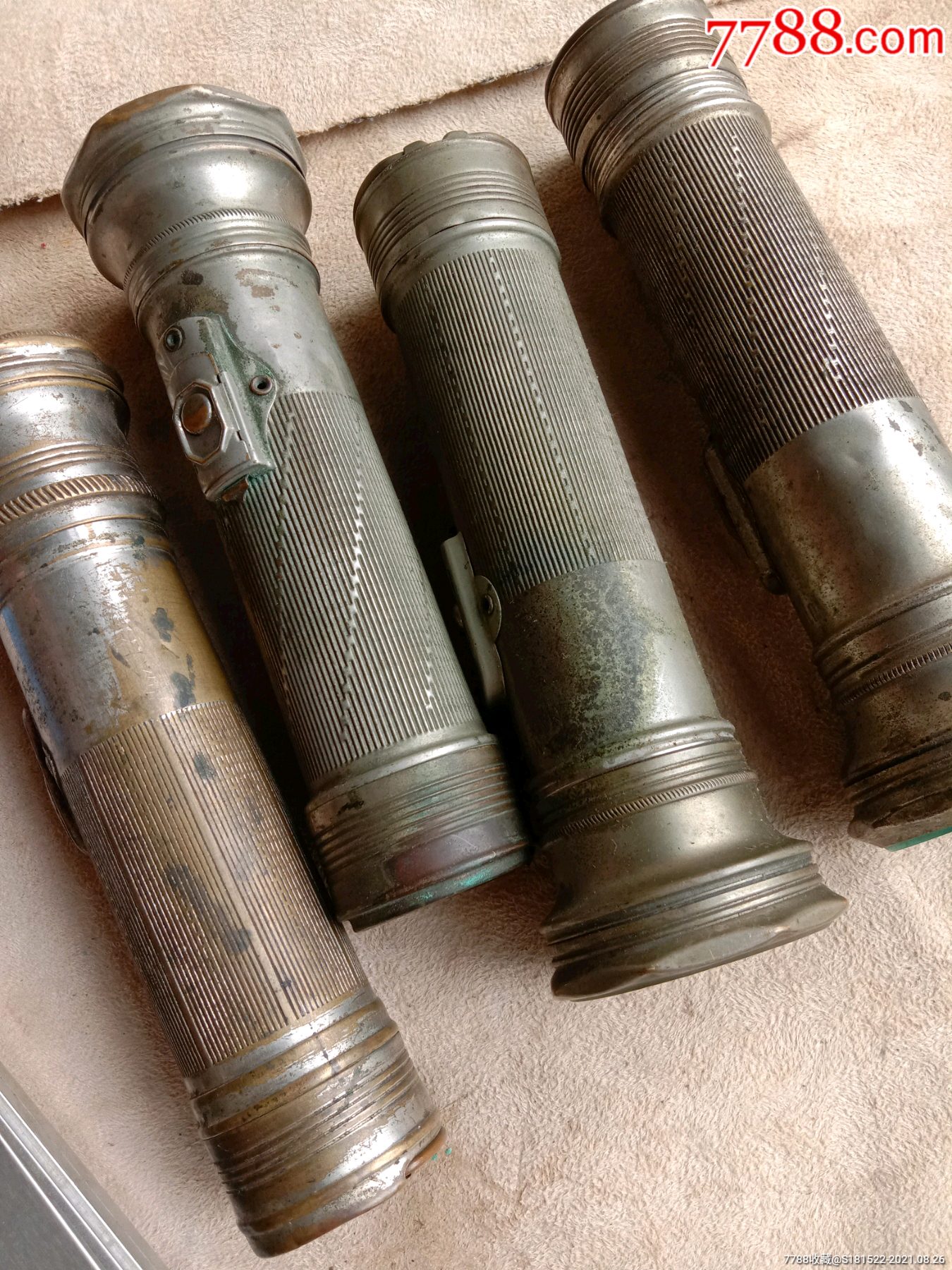 民国二战抗战电筒老式铜手电筒少见老电筒老物件复古收藏