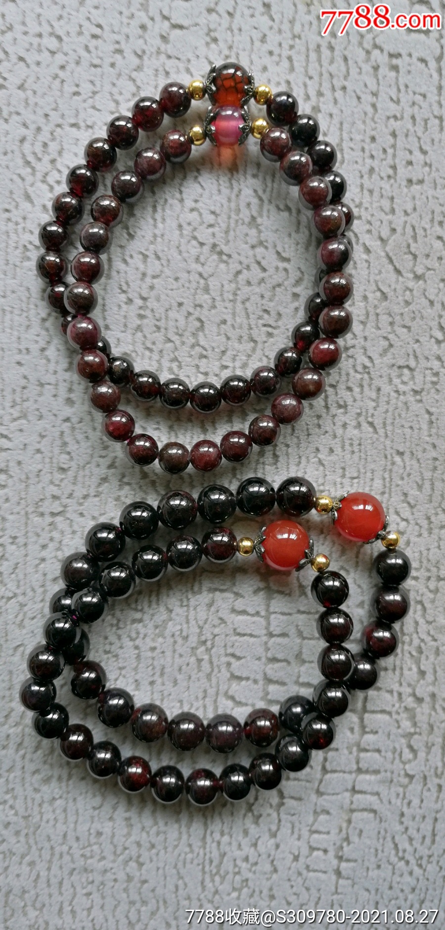 纯天然石榴石手链闺蜜好友母女姐妹手串4条