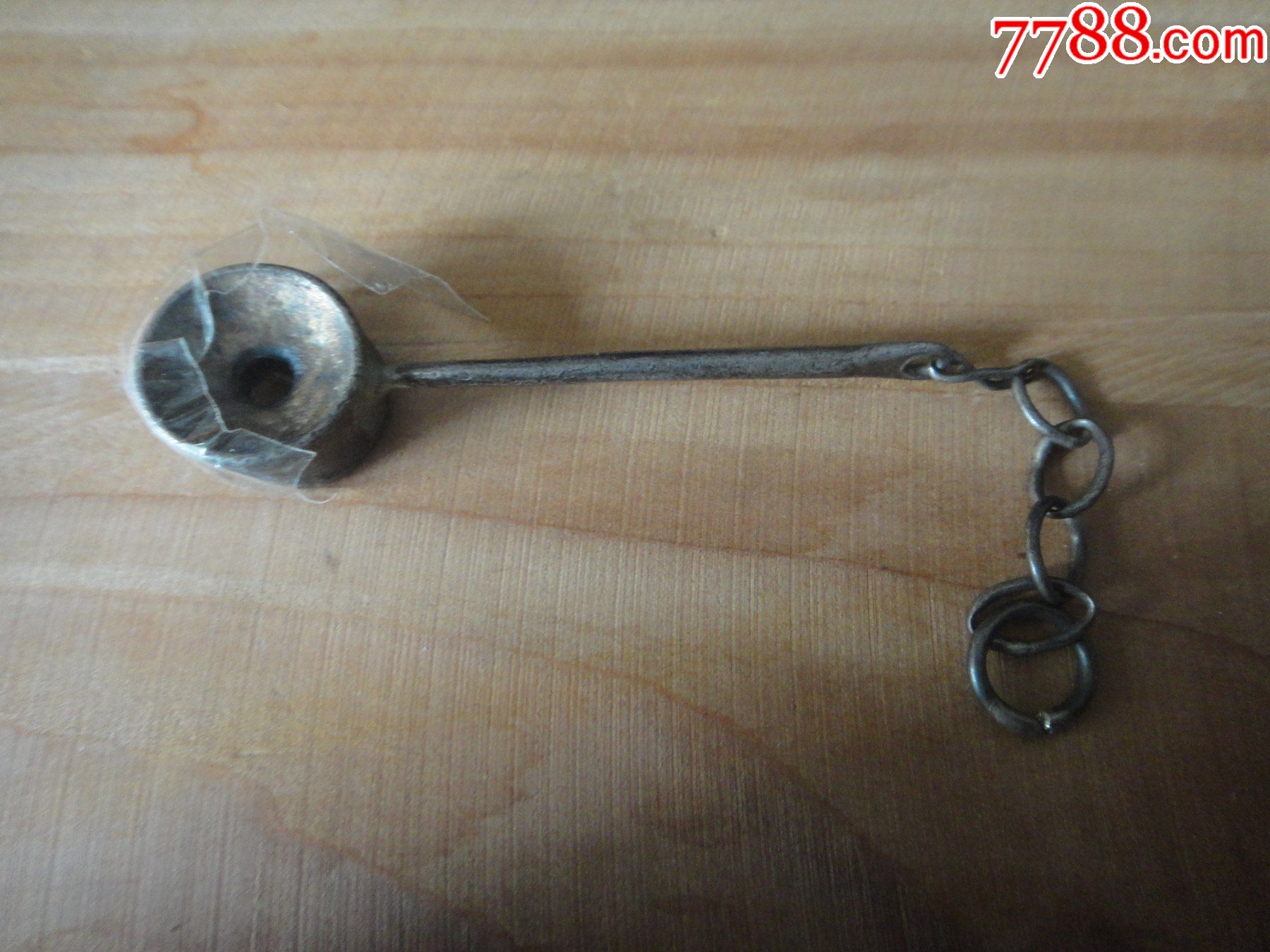 老银质有柄仿生口技哨子8-12