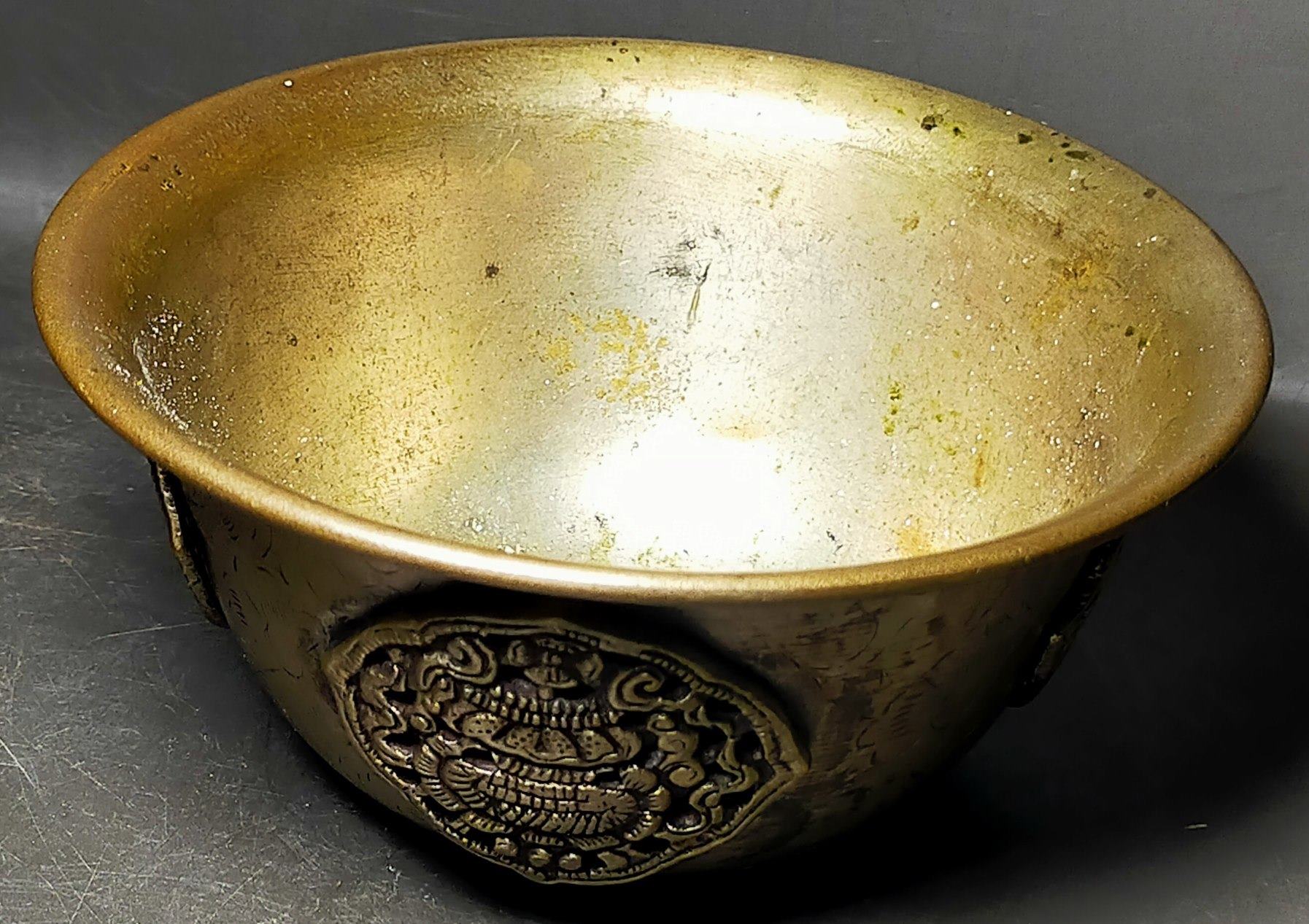 老鎏银佛前供碗