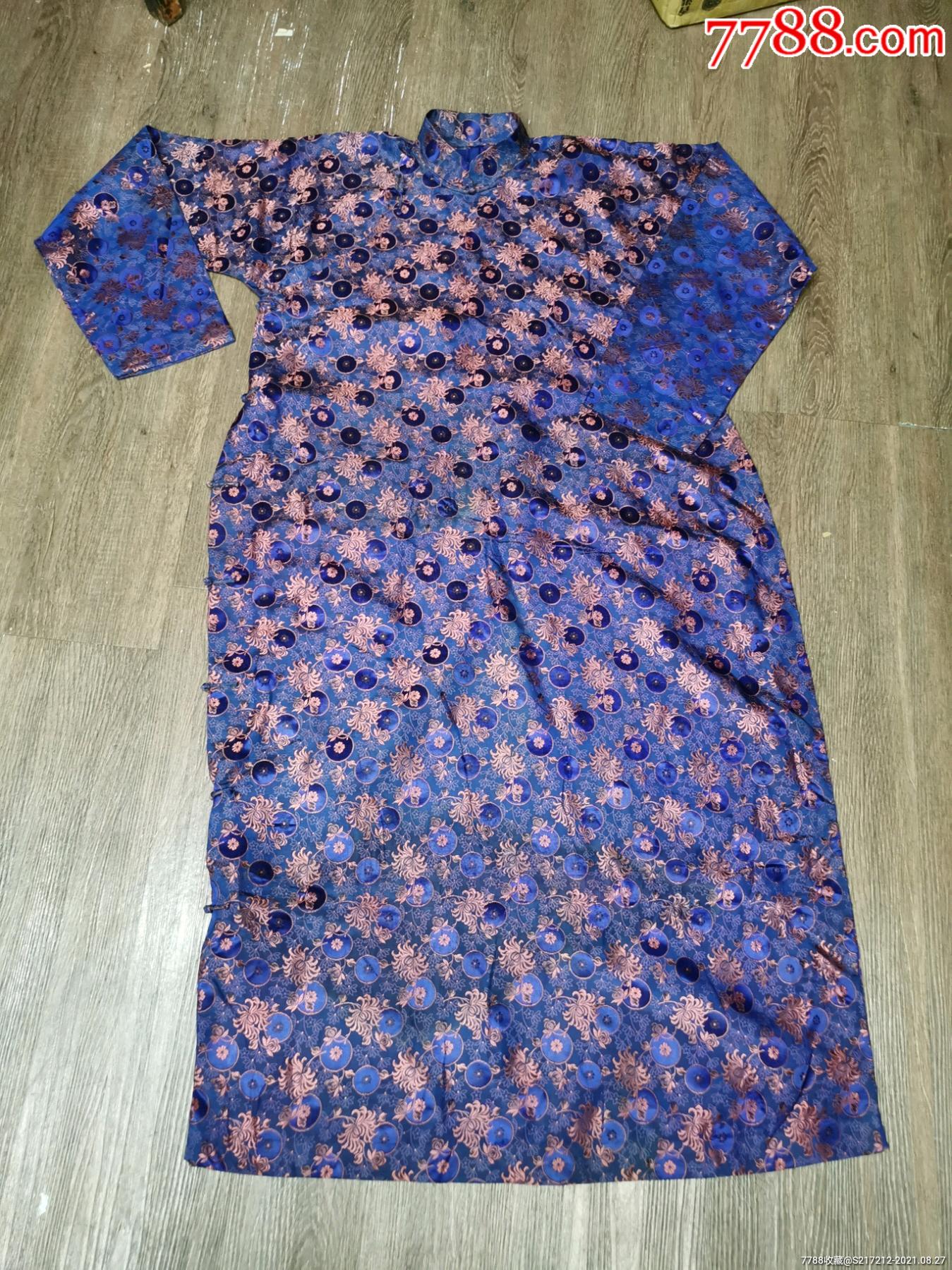 民国时期真丝面料古董旗袍