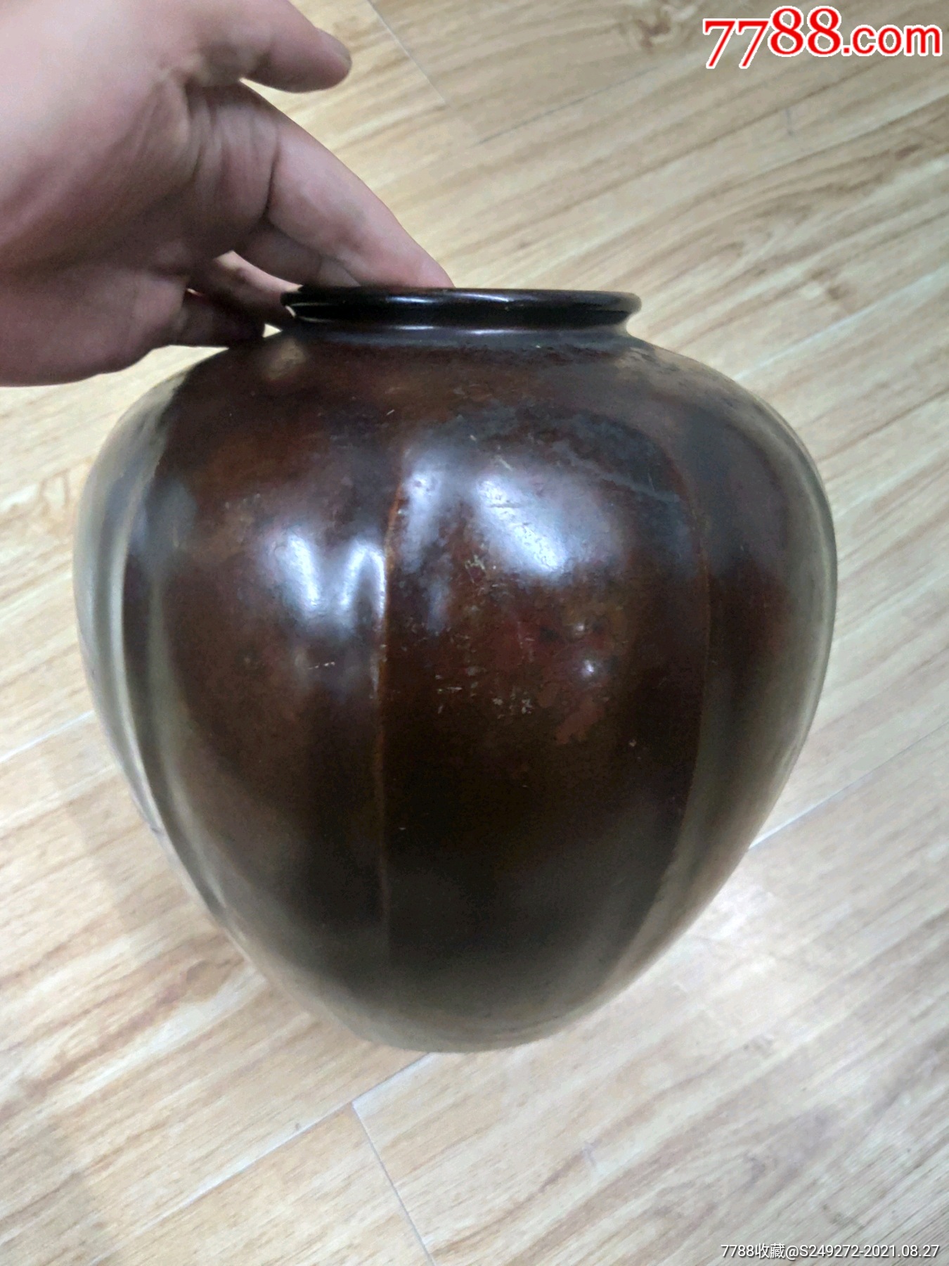 晚清民国日本斑铜罐