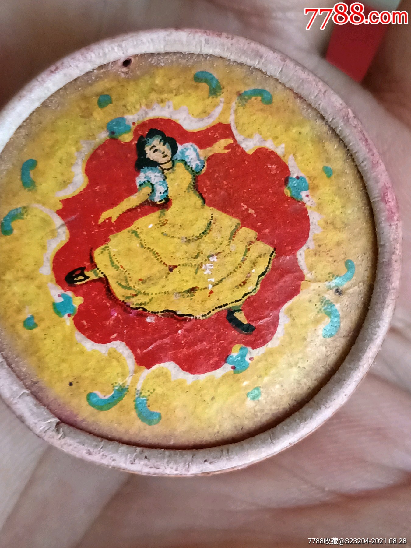 50年代早期公私合营上海中华化妆品出品的万里胭脂香粉一满盒