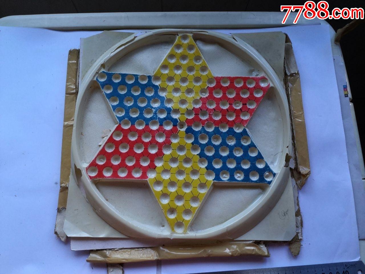 年代,上海,跳棋,无玻璃旗子,只有包装盒棋盘,品差_第9张_7788棋牌玩具