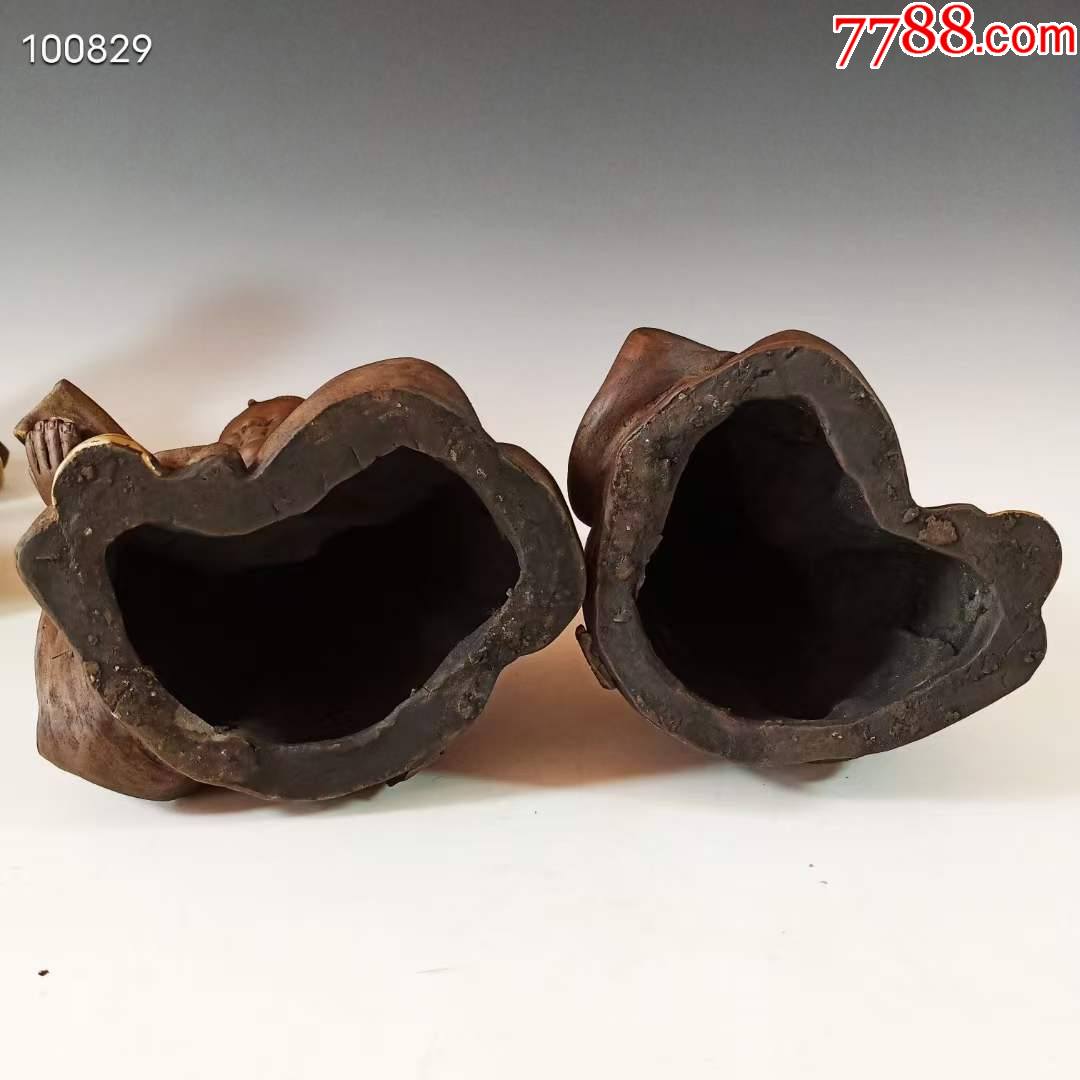 【私人藏品周裕恩制】手制精品"紫砂四个小和尚琴棋书画摆件,纯手工