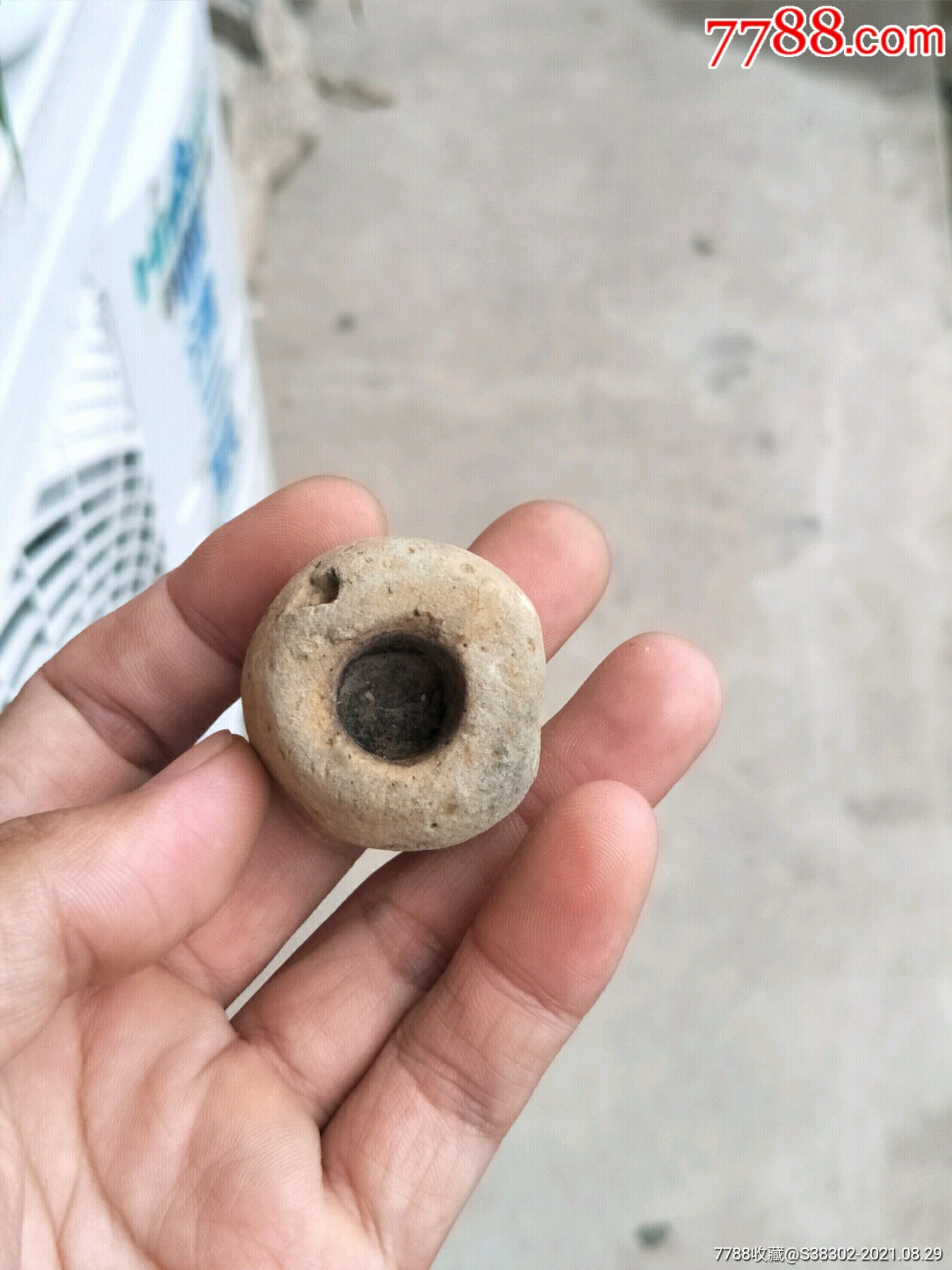 明清时期陶质烟斗一枚实用痕迹明显临清运河古玩店万枚古陶瓷标本馆