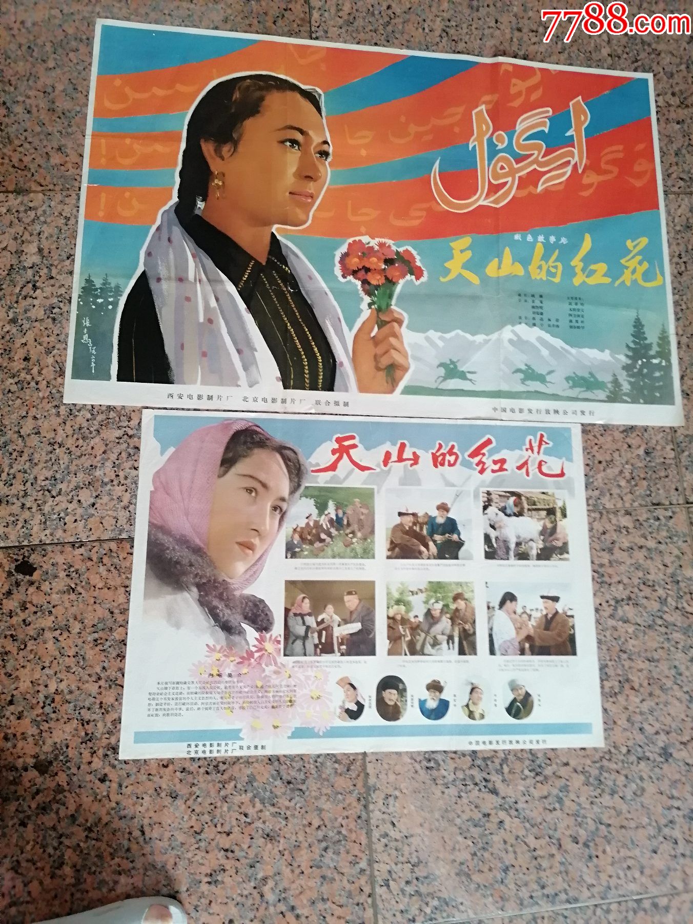 1964年电影宣传画27,天山的红花一对,西安北京电影制片厂,中国电影