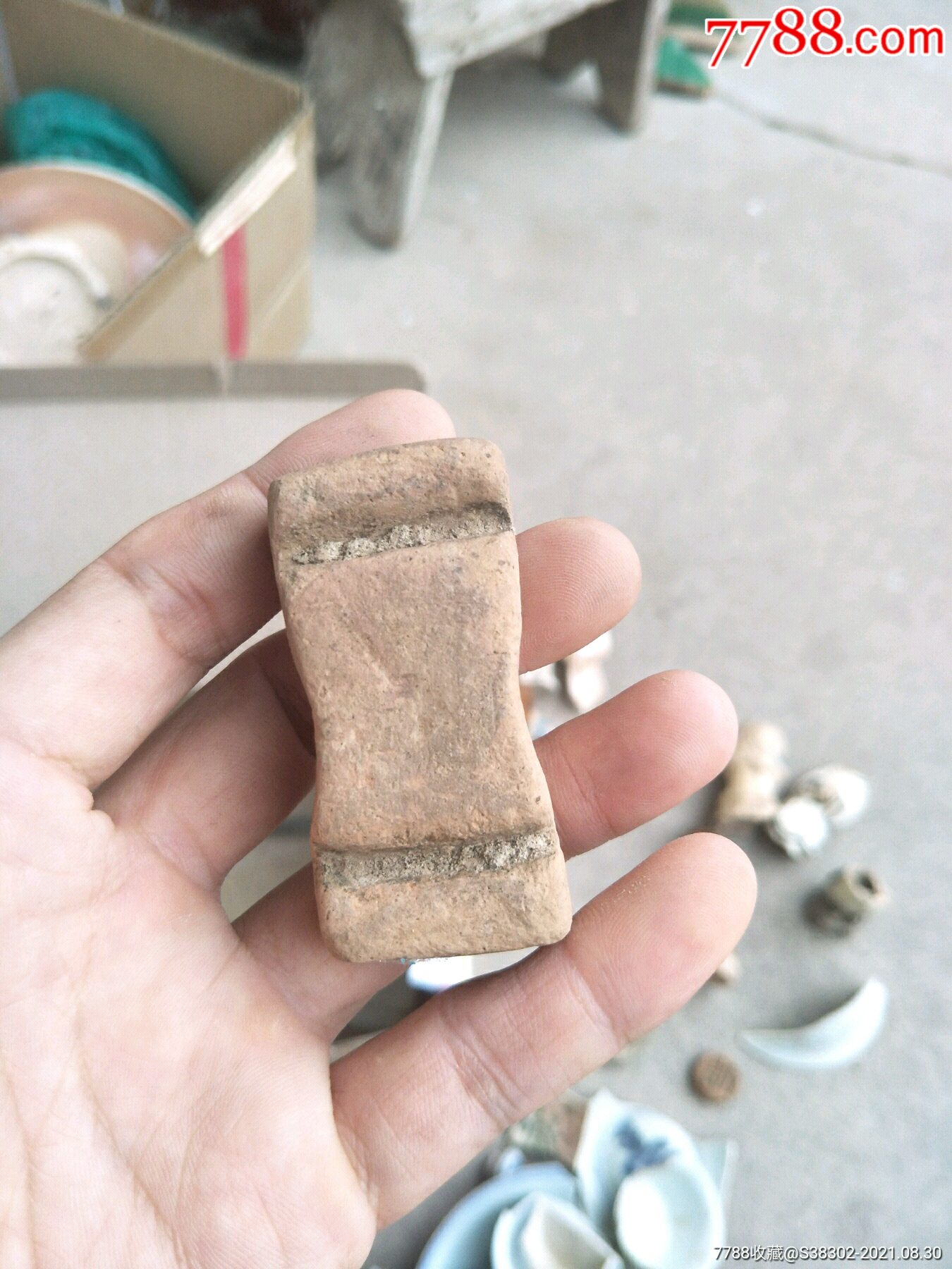 宋元陶质鱼网坠渔网脚渔具临清运河古玩店古陶瓷标本馆