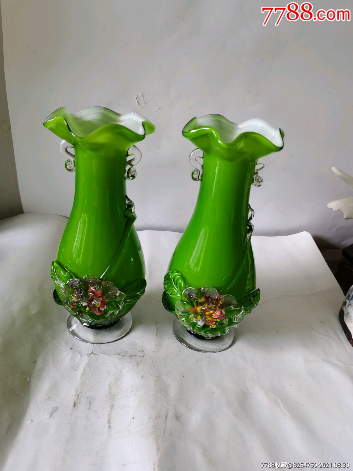 琉璃花瓶一对_价格150元_第1张_7788收藏__收藏热线