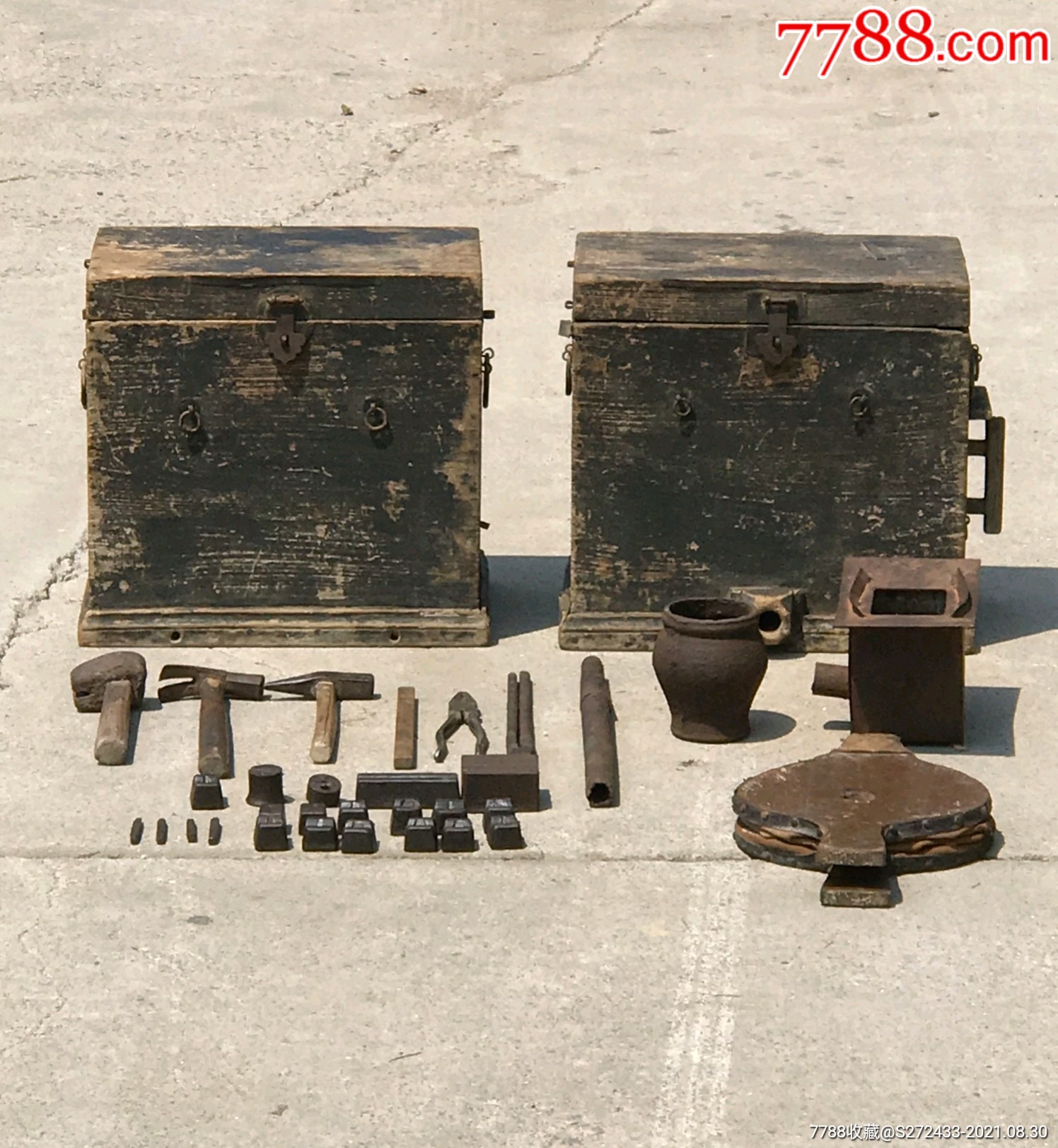 银匠工具一套,全品,工具33件工具,民俗博物馆展览